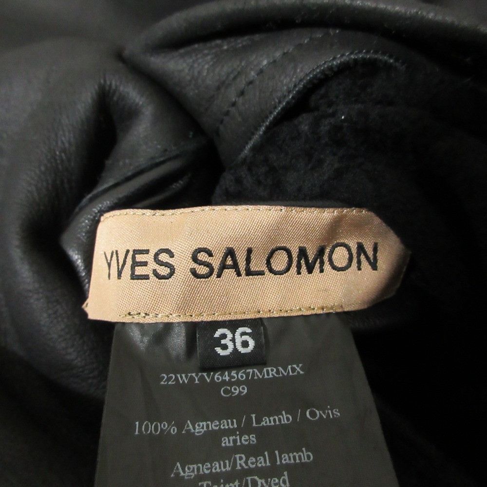 Yves Salomon Yves Salomon Yves Salomon Reversible Shearling Jacket Fur Outerwear 22WYV64567MRMX DUTY FREE for USA Size ONE SIZE - 3 Thumbnail