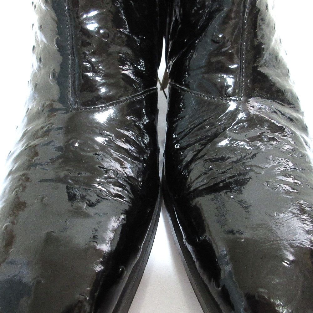 Yves Saint Laurent Yves Saint Laurent Yves Saint Laurent rivegauche Patented Ostrich Boots Leather Shoes DUTY FREE for USA Size ONE SIZE - 21 Thumbnail
