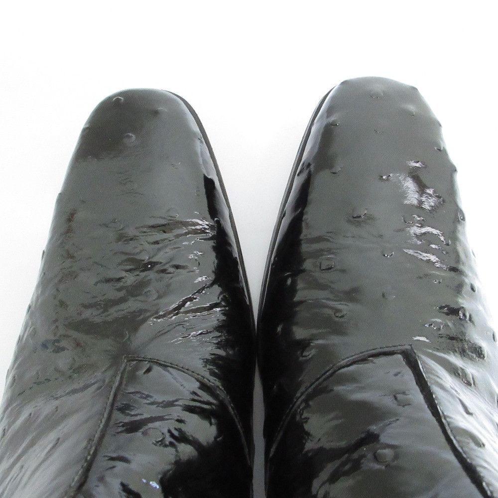 Yves Saint Laurent Yves Saint Laurent Yves Saint Laurent rivegauche Patented Ostrich Boots Leather Shoes DUTY FREE for USA Size ONE SIZE - 4 Thumbnail