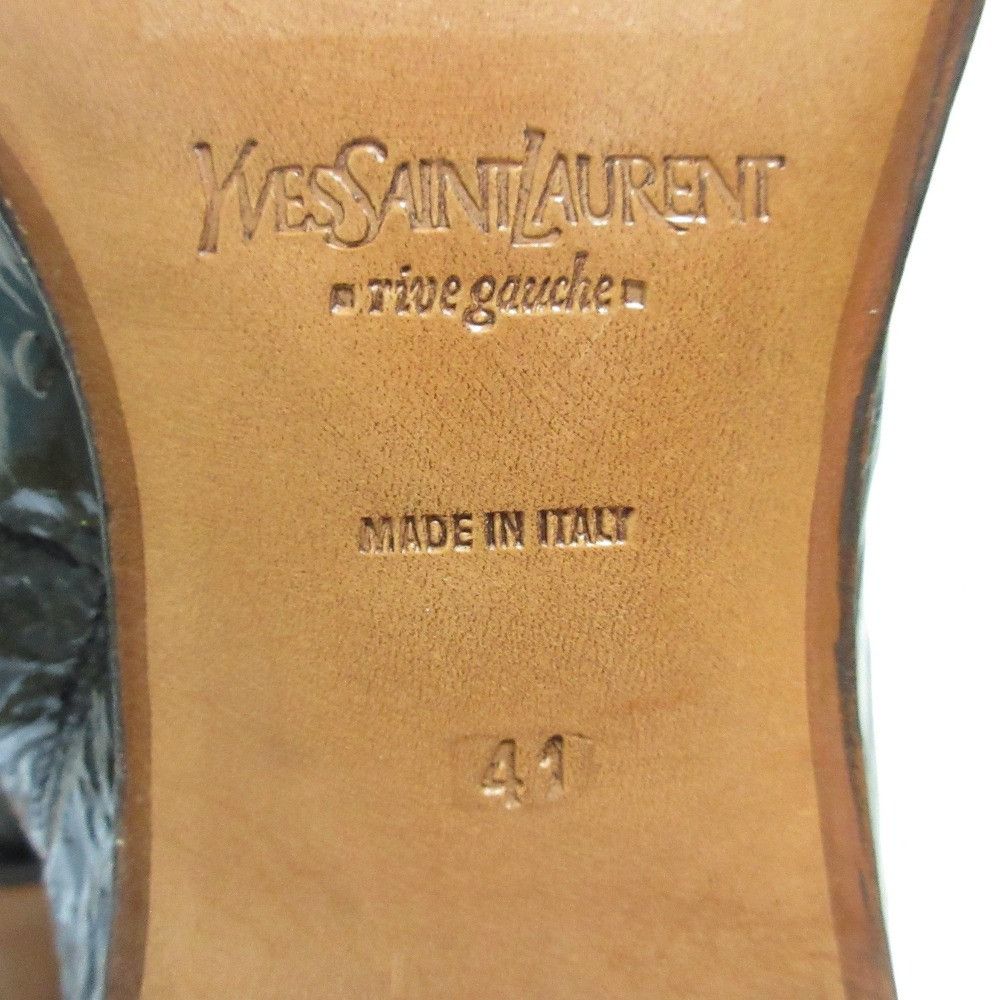Yves Saint Laurent Yves Saint Laurent Yves Saint Laurent rivegauche Patented Ostrich Boots Leather Shoes DUTY FREE for USA Size ONE SIZE - 9 Thumbnail