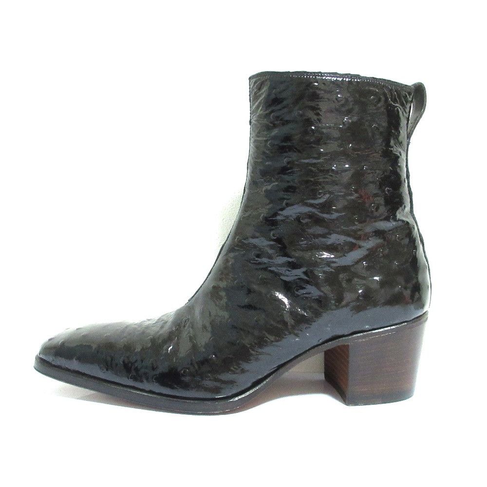 Yves Saint Laurent Yves Saint Laurent Yves Saint Laurent rivegauche Patented Ostrich Boots Leather Shoes DUTY FREE for USA Size ONE SIZE - 2 Thumbnail