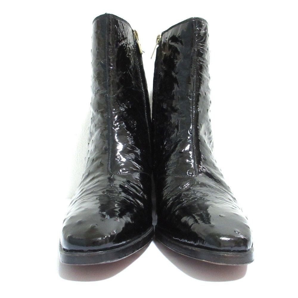 Yves Saint Laurent Yves Saint Laurent Yves Saint Laurent rivegauche Patented Ostrich Boots Leather Shoes DUTY FREE for USA Size ONE SIZE - 3 Thumbnail