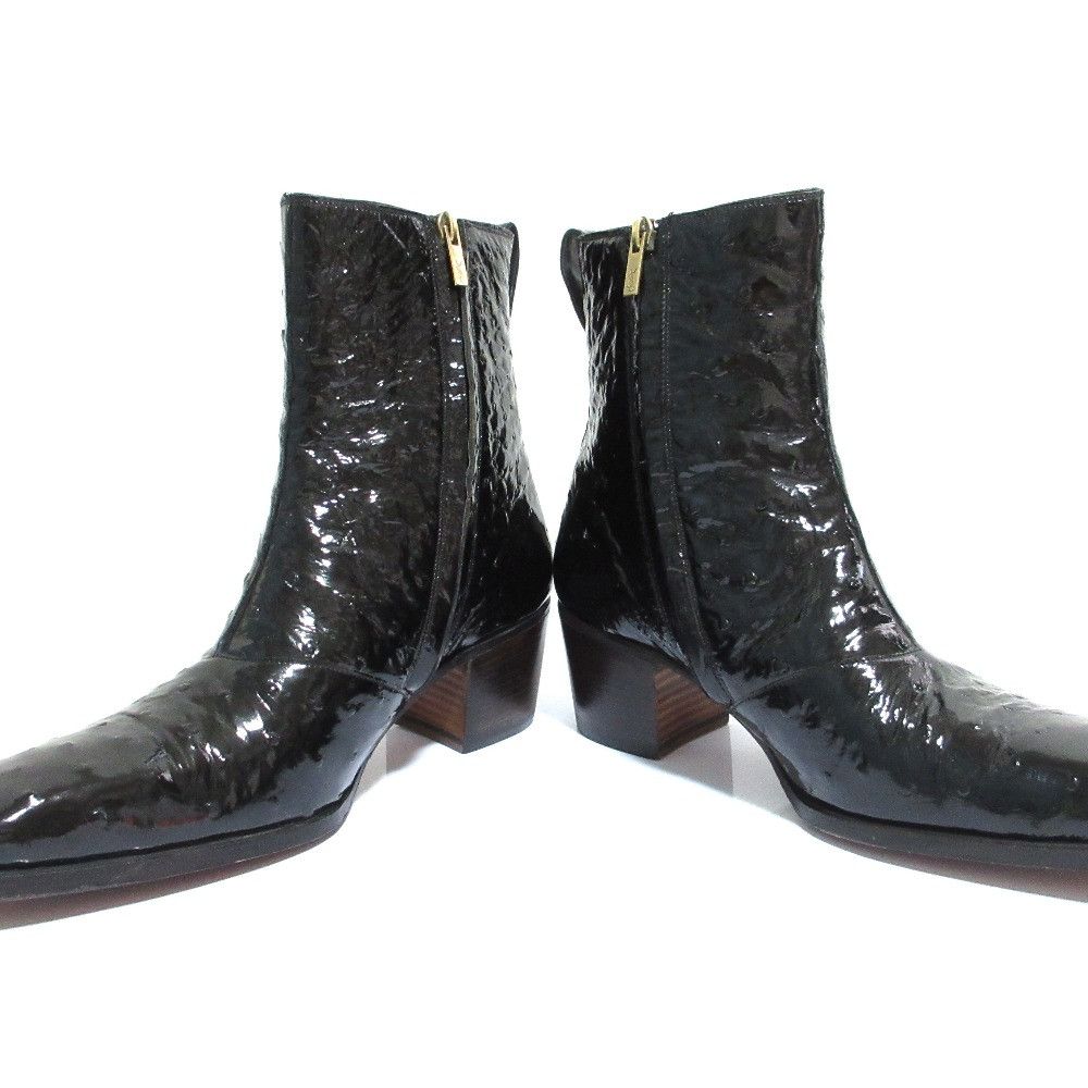 Yves Saint Laurent Yves Saint Laurent Yves Saint Laurent rivegauche Patented Ostrich Boots Leather Shoes DUTY FREE for USA Size ONE SIZE - 7 Thumbnail