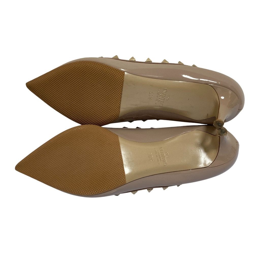 Valentino Valentino Valentino Garavani Rockstud Patent Pumps Leather Shoes DUTY FREE for USA Size ONE SIZE - 5 Thumbnail