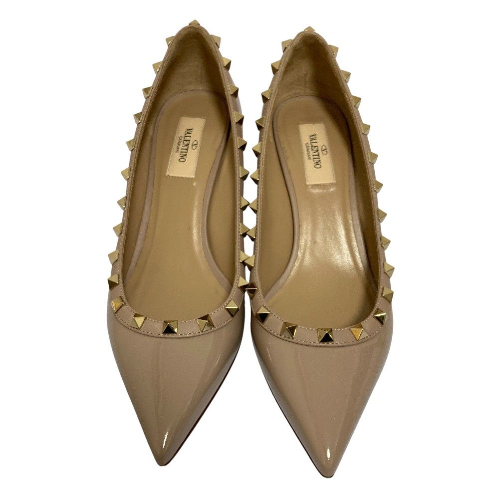 Valentino Valentino Valentino Garavani Rockstud Patent Pumps Leather Shoes DUTY FREE for USA Size ONE SIZE - 2 Thumbnail