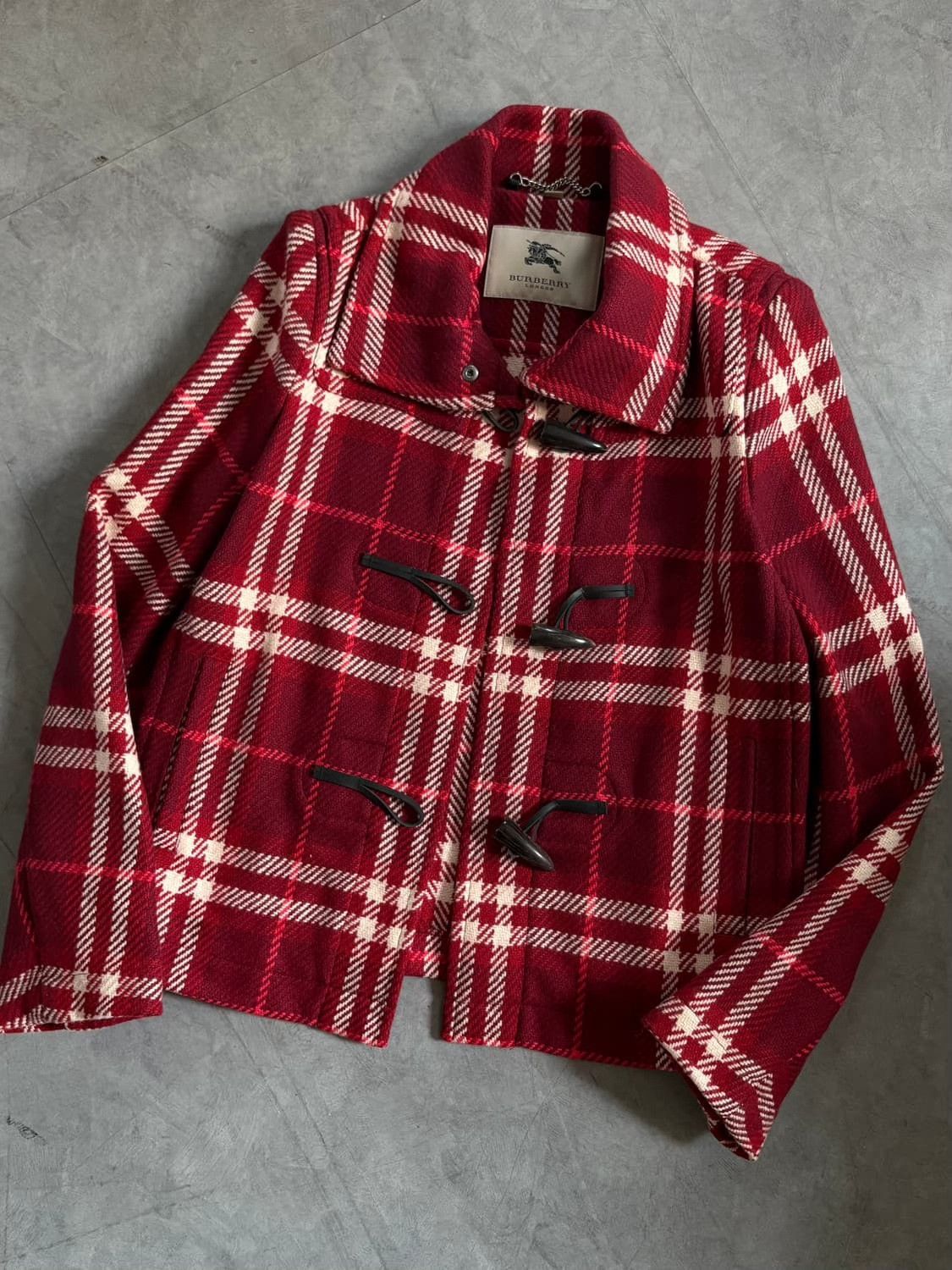 Burberry Burberry Vintage Bordeaux Check Wool Coat Size M / US 6-8 / IT 42-44 - 3 Thumbnail