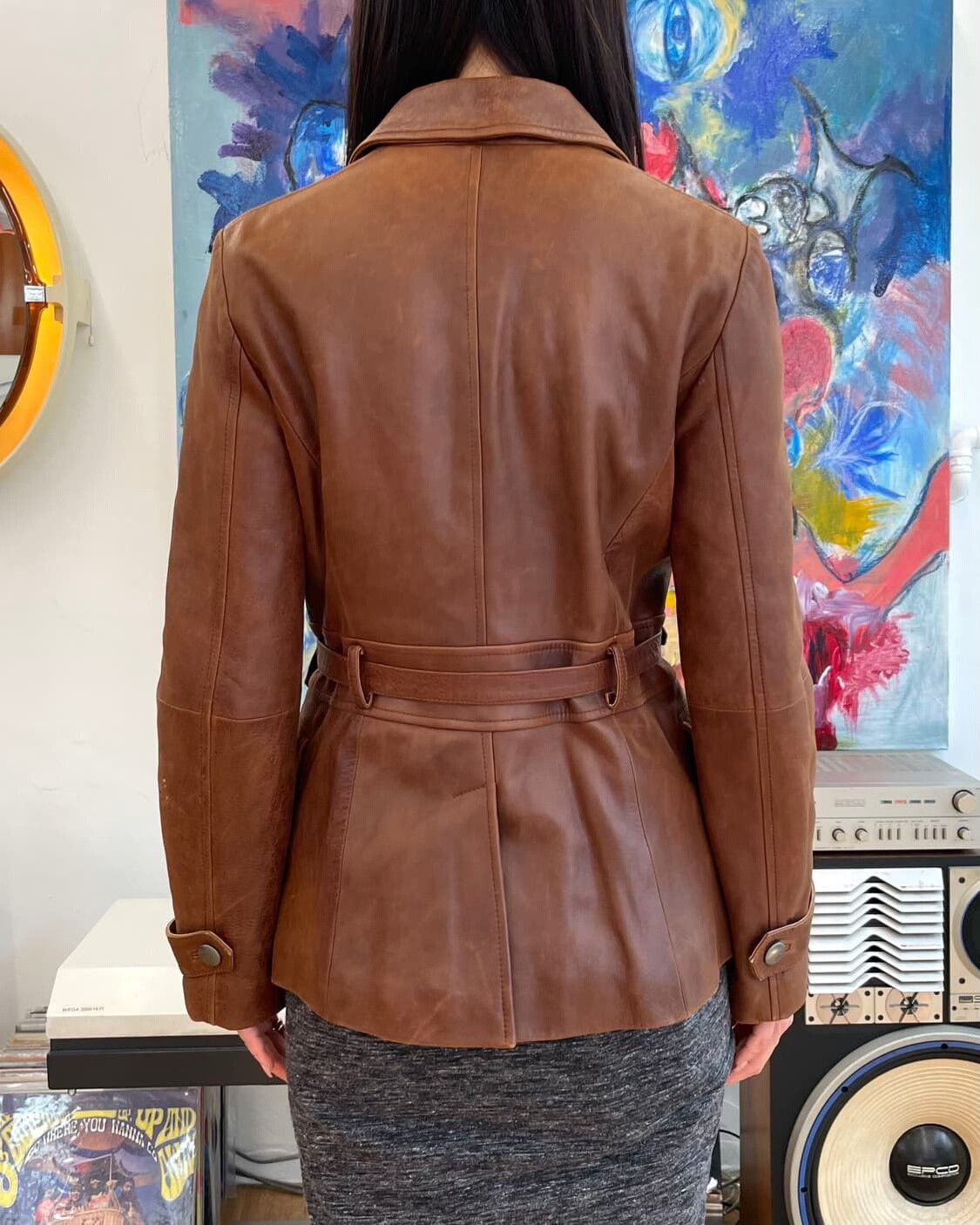 Max Mara Max Mara Vintage Leather Jacket Size M / US 6-8 / IT 42-44 - 2 Thumbnail