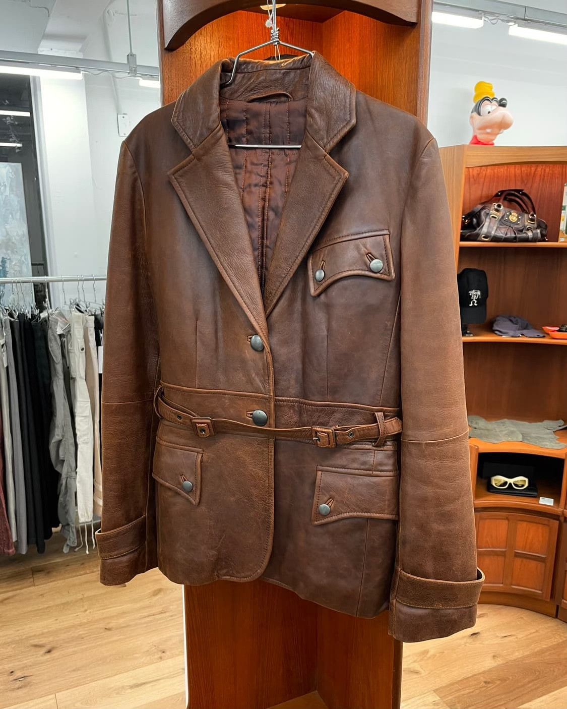 Max Mara Max Mara Vintage Leather Jacket Size M / US 6-8 / IT 42-44 - 3 Thumbnail