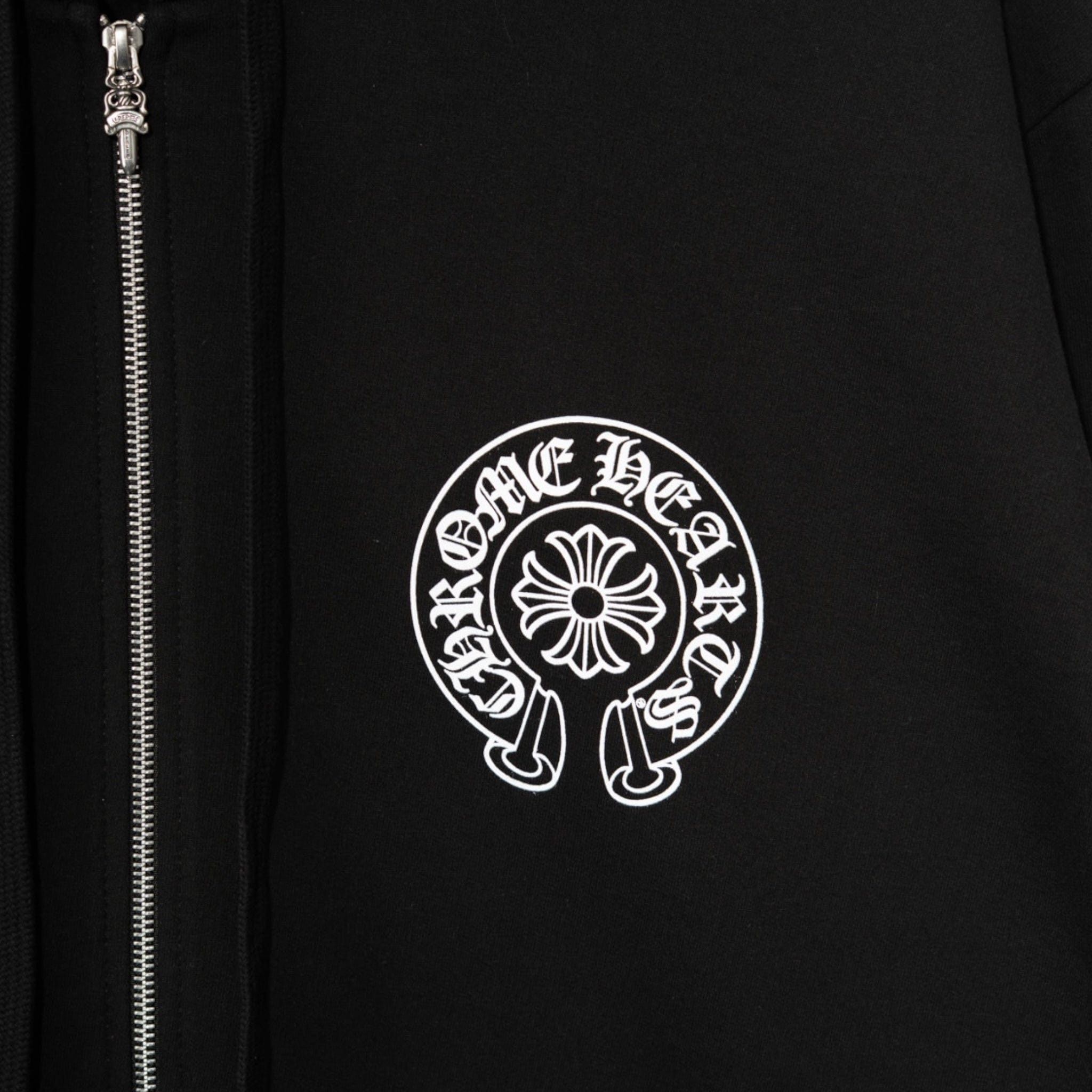 Chrome Hearts NYC Exclusive Horseshoe Logo Zip Up Hooded Sweatshirt Black Size US XXL / EU 58 / 5 - 4 Thumbnail