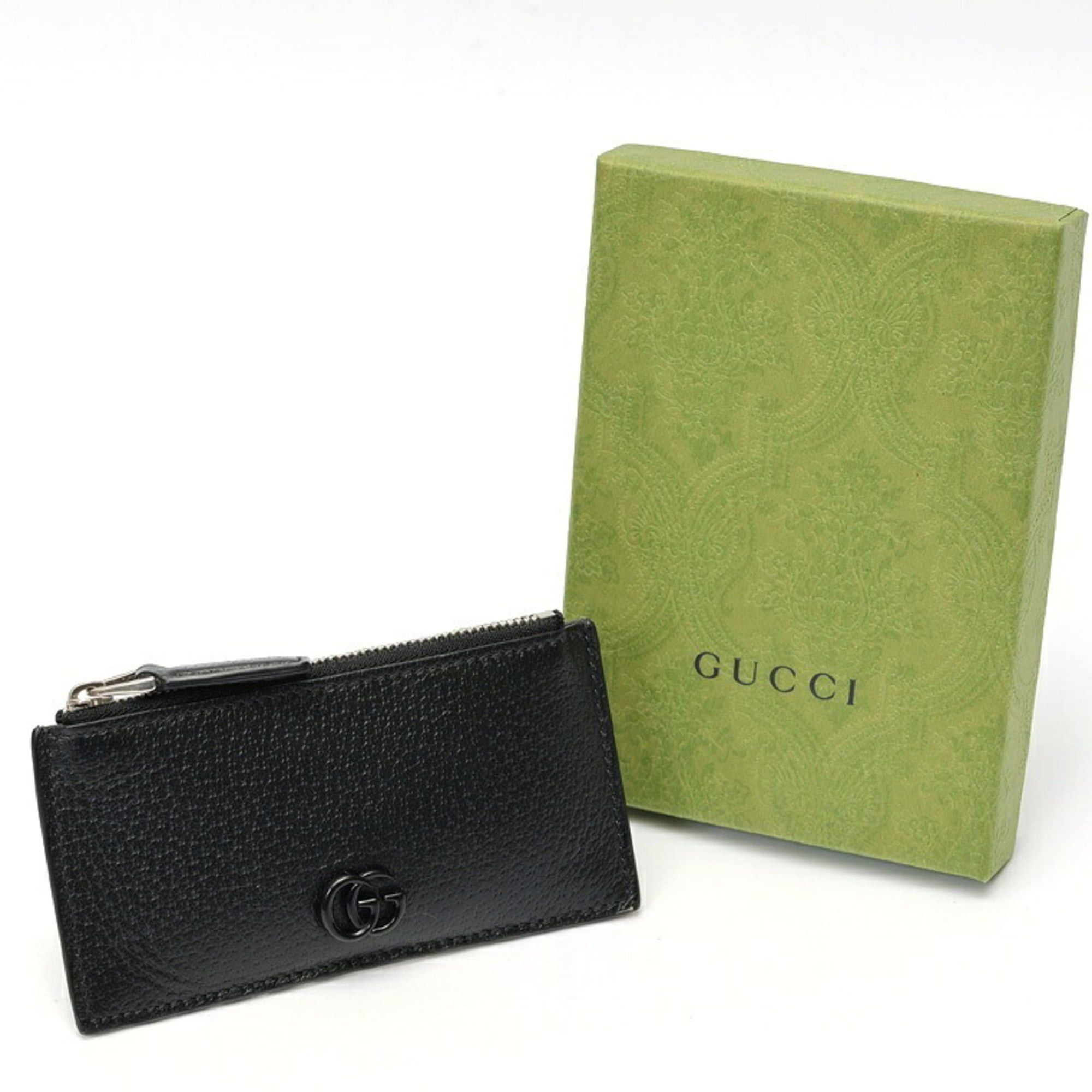 Gucci Gucci GG Marmont Coin Card Case Holder 722726 Leather Black S-160076 Size ONE SIZE - 6 Thumbnail