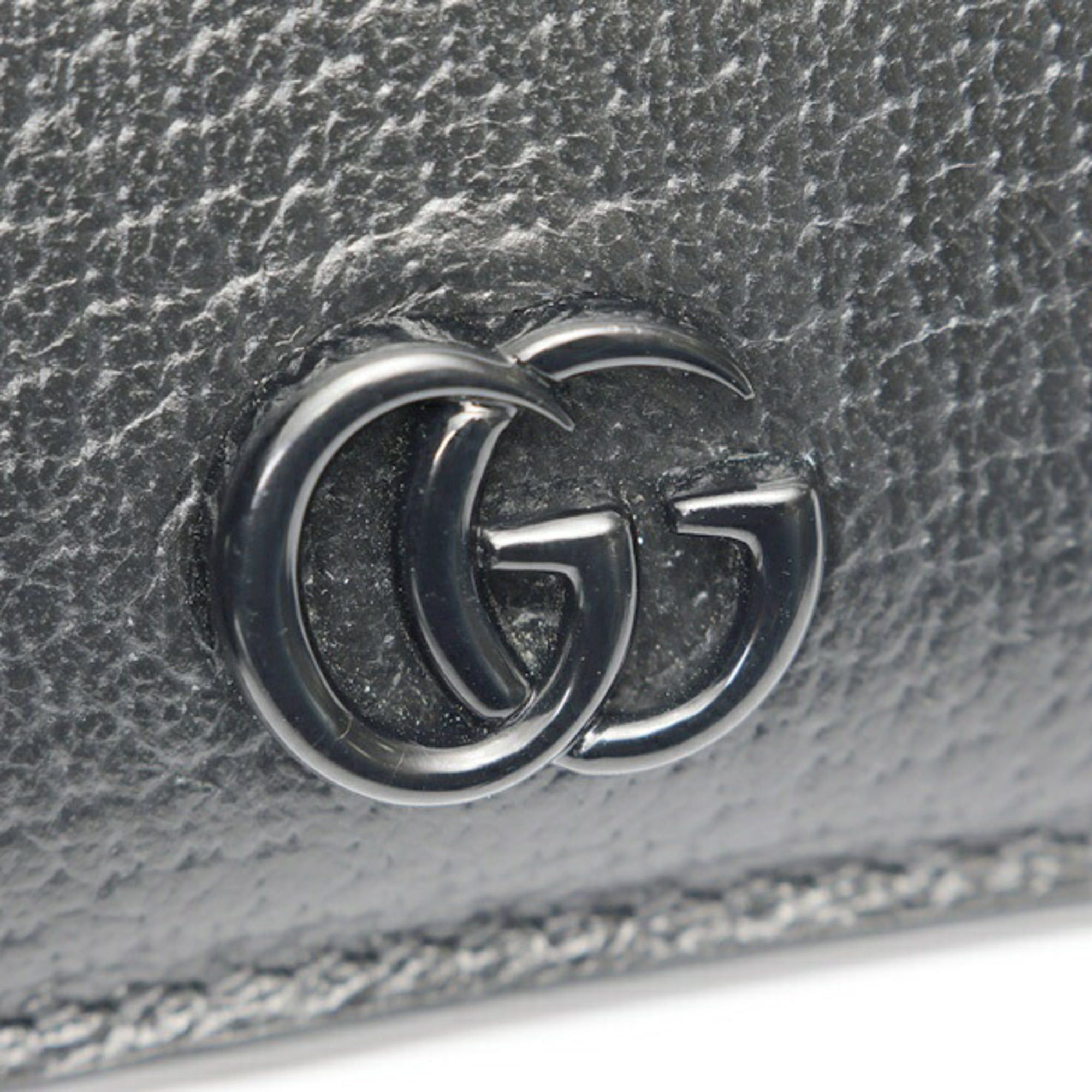 Gucci Gucci GG Marmont Coin Card Case Holder 722726 Leather Black S-160076 Size ONE SIZE - 4 Thumbnail