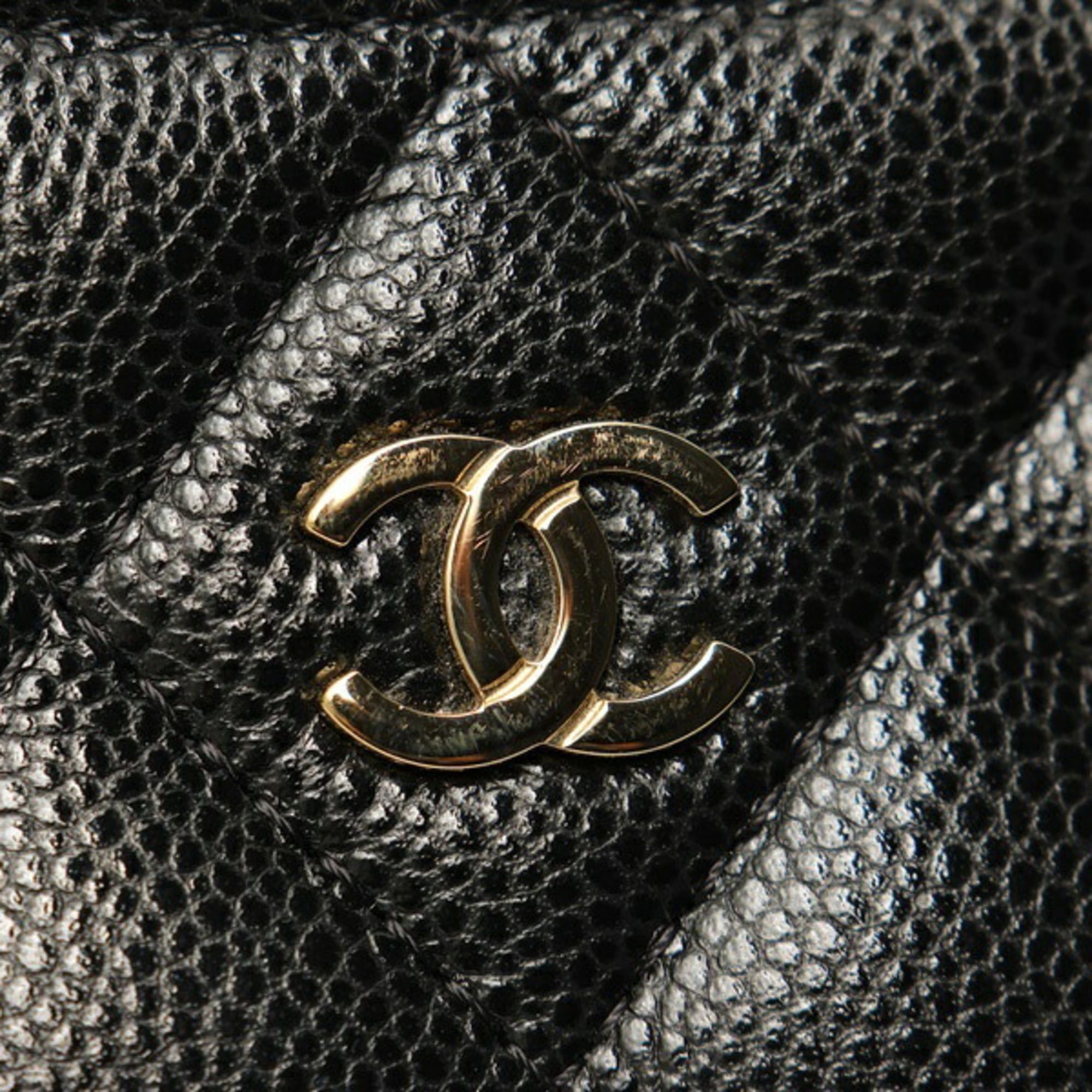 Chanel CHANEL Timeless Classic L-Shaped Coin and Card Case AP3179 Caviar Black Size ONE SIZE - 4 Thumbnail