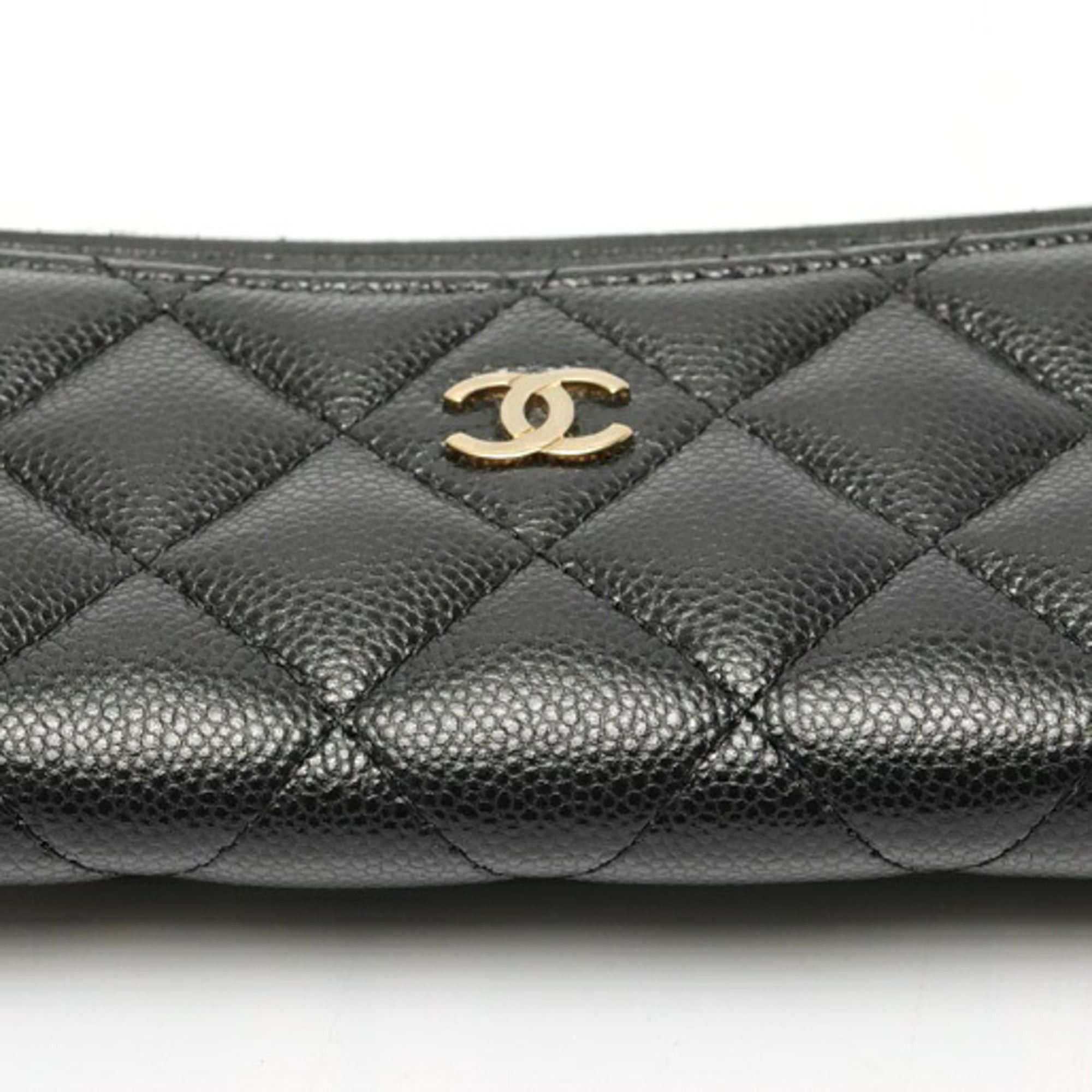 Chanel CHANEL Timeless Classic L-Shaped Coin and Card Case AP3179 Caviar Black Size ONE SIZE - 3 Thumbnail