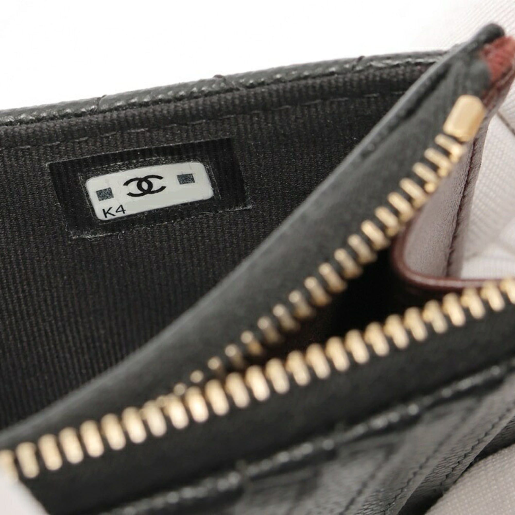 Chanel CHANEL Timeless Classic L-Shaped Coin and Card Case AP3179 Caviar Black Size ONE SIZE - 6 Thumbnail