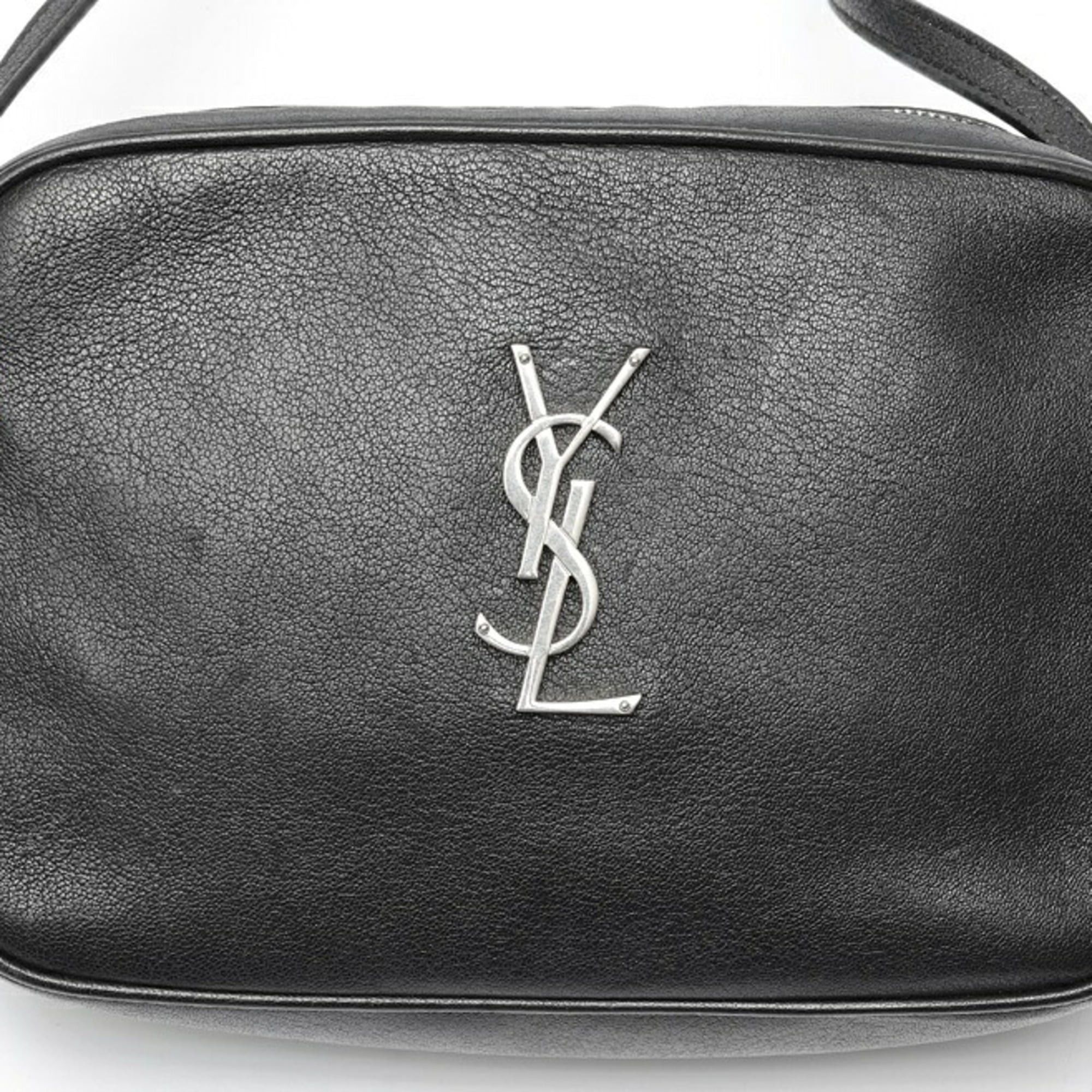 Saint Laurent Paris Saint Laurent Lou Camera Bag with Tassel Shoulder 574494 Leather Black RI-159962 Size ONE SIZE - 4 Thumbnail