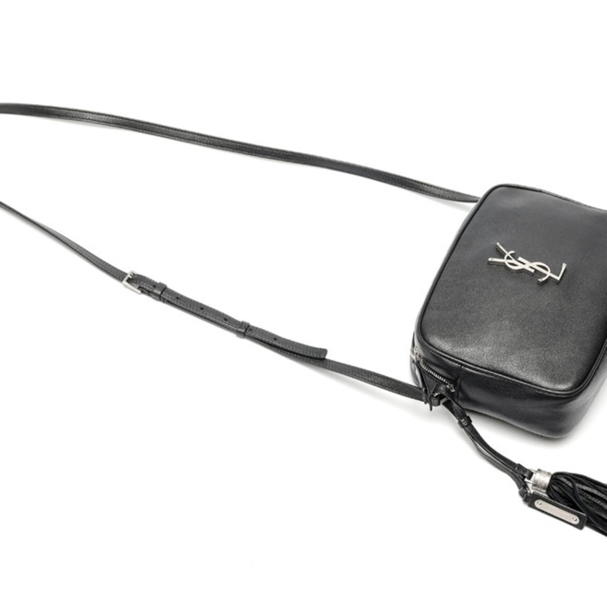 Saint Laurent Paris Saint Laurent Lou Camera Bag with Tassel Shoulder 574494 Leather Black RI-159962 Size ONE SIZE - 2 Thumbnail