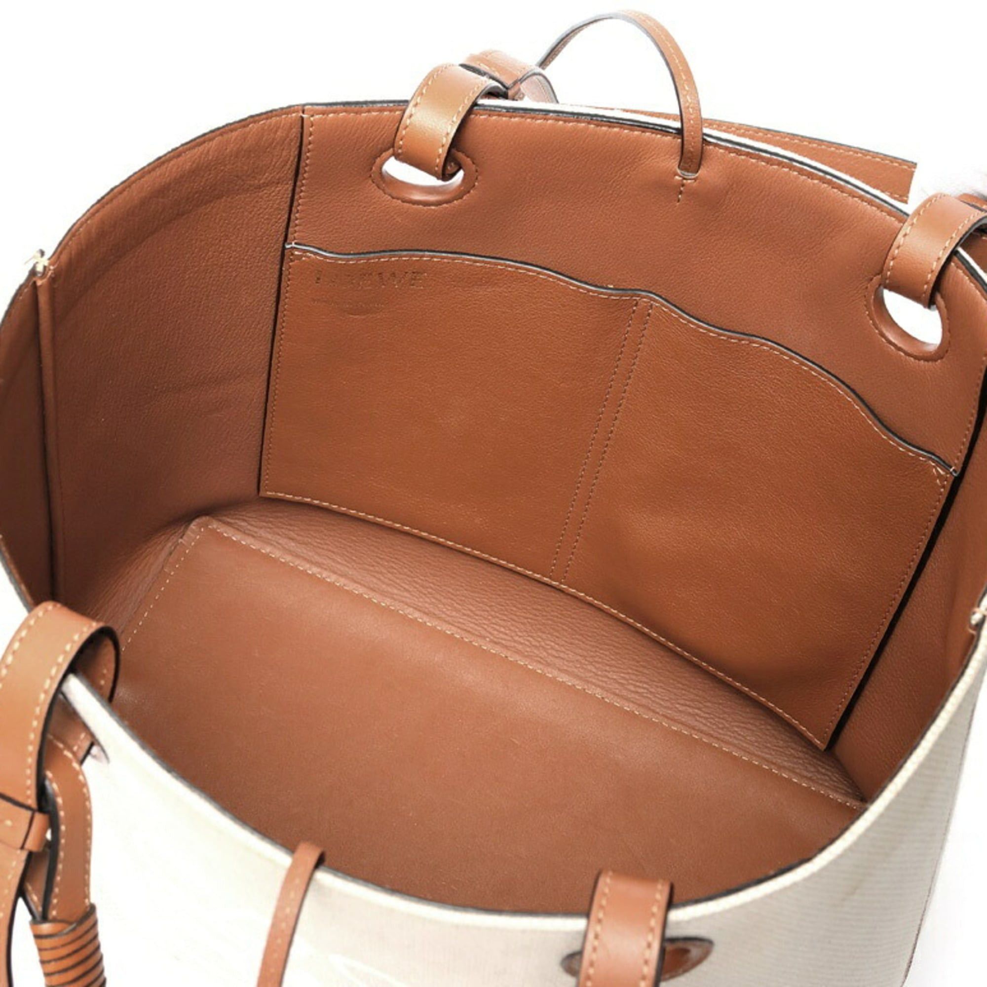 Loewe LOEWE Anagram Tote Bag Small A717S72X06 Ecru Tan S-159837 Size ONE SIZE - 9 Thumbnail