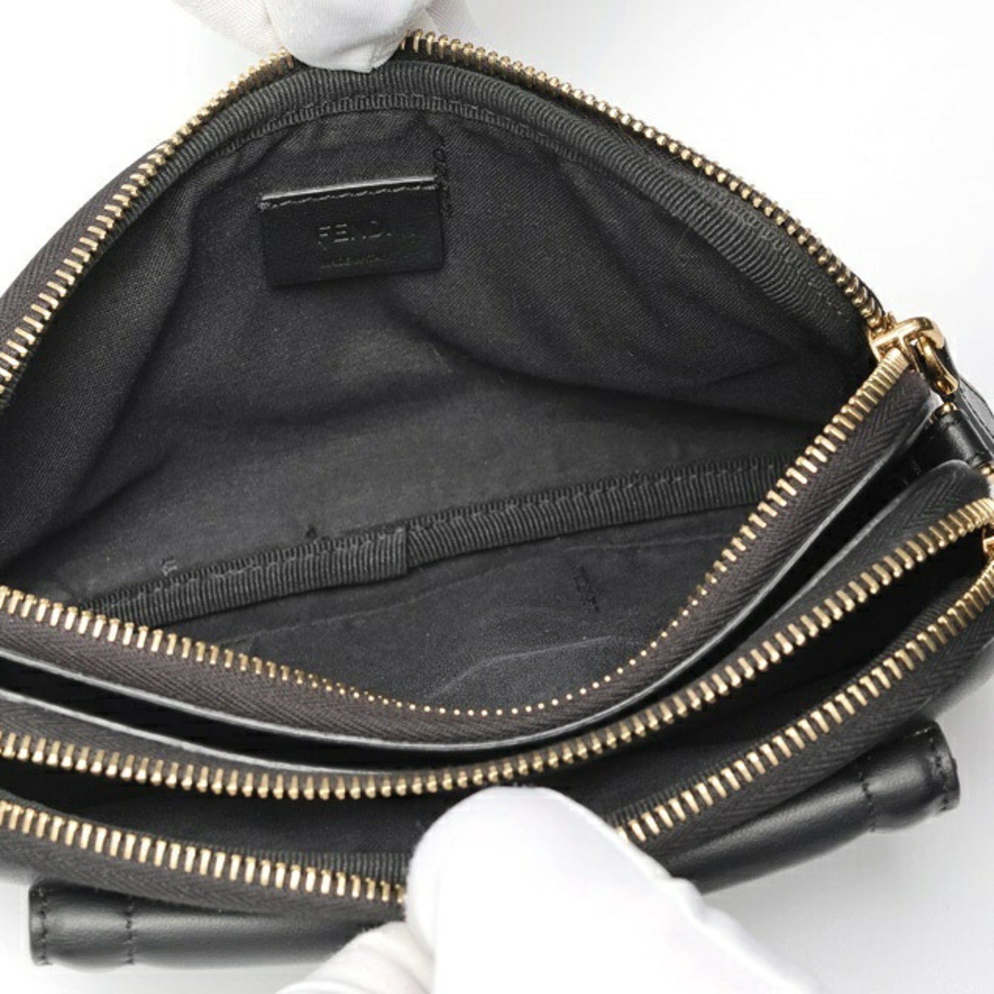 Fendi FENDI Easy Baguette Chain Shoulder Bag 8BS044 Leather Black S-159999 Size ONE SIZE - 7 Thumbnail