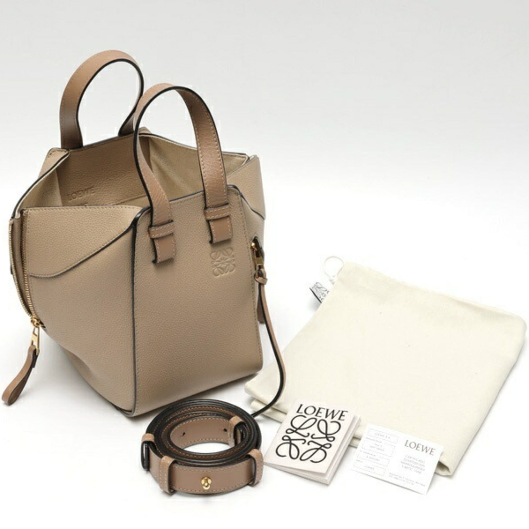 Loewe LOEWE Hammock Bag Compact A538H13X03 in Calfskin Sand (Greige) Size ONE SIZE - 6 Thumbnail