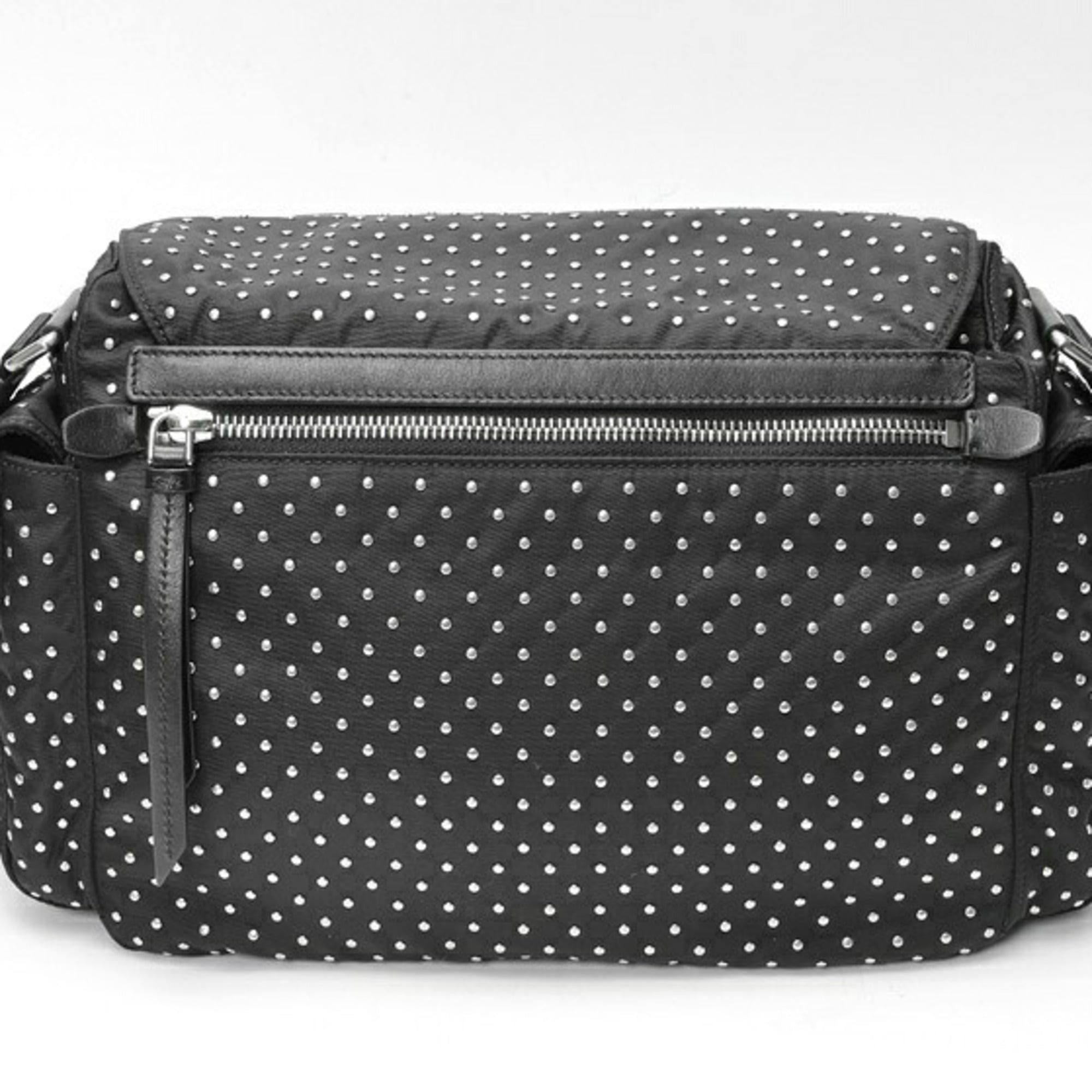 Prada PRADA Re-Nylon x Leather Shoulder Bag 1BD118 Nylon Metal Black K-160109 Size ONE SIZE - 3 Thumbnail