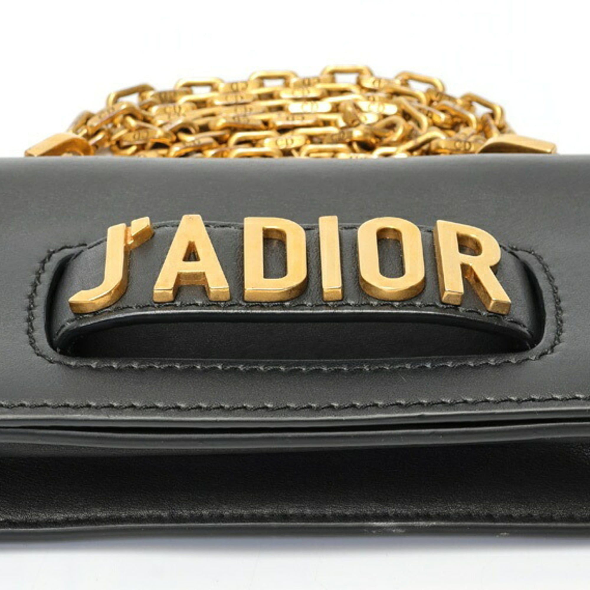 Dior Christian Dior Dior DIOR J'ADIOR Chain Shoulder Bag Leather Black S-160146 Size ONE SIZE - 4 Thumbnail