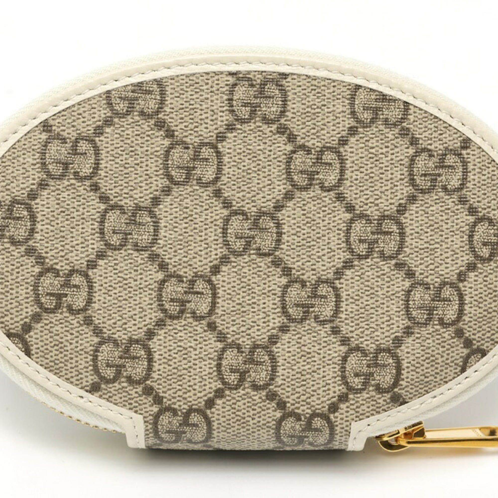 Gucci Gucci Horsebit 1955 Coin Case 622040 GG Canvas Leather Beige White S-160138 Size ONE SIZE - 2 Thumbnail