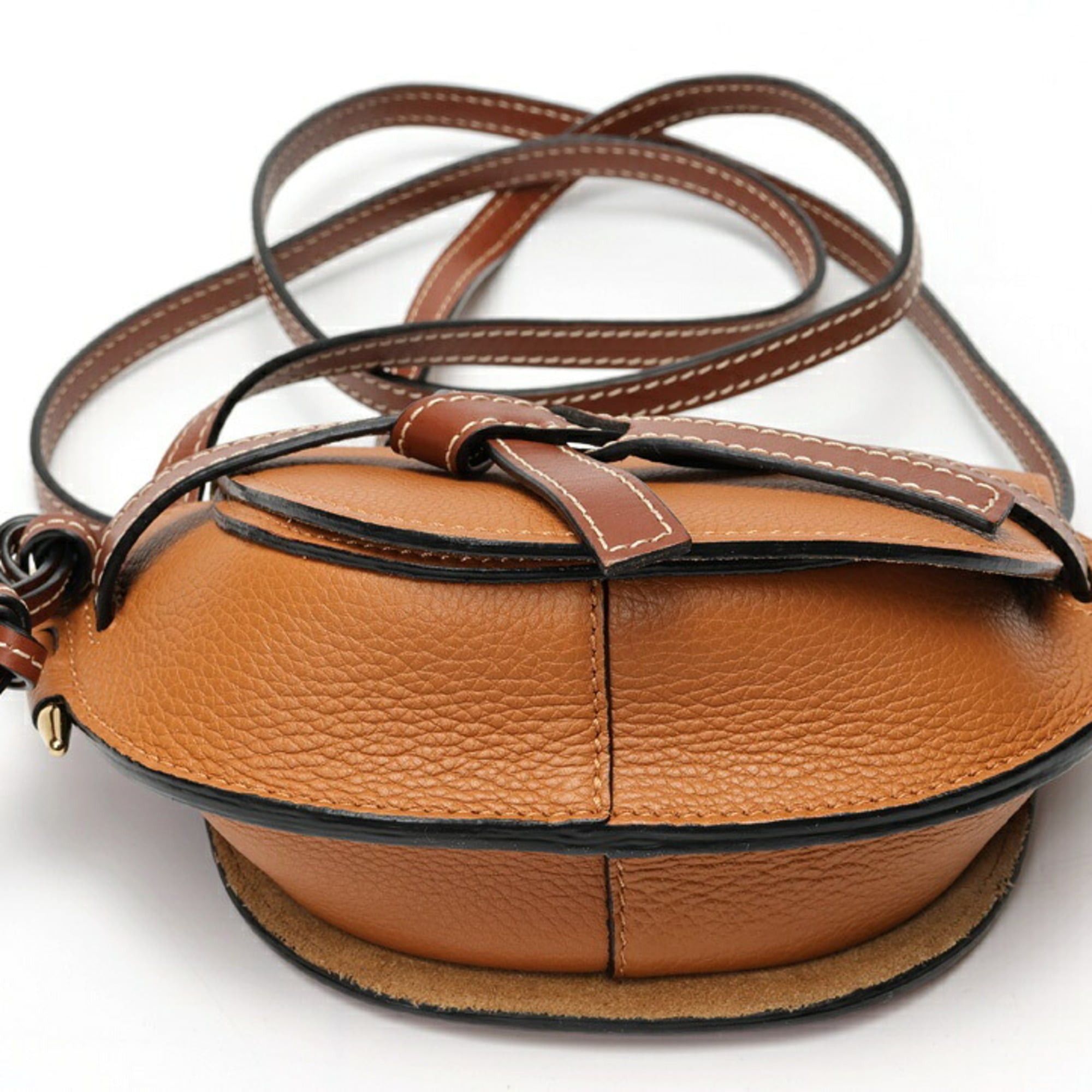 Loewe LOEWE Gate Bag Mini Shoulder in Brown Leather Size ONE SIZE - 4 Thumbnail