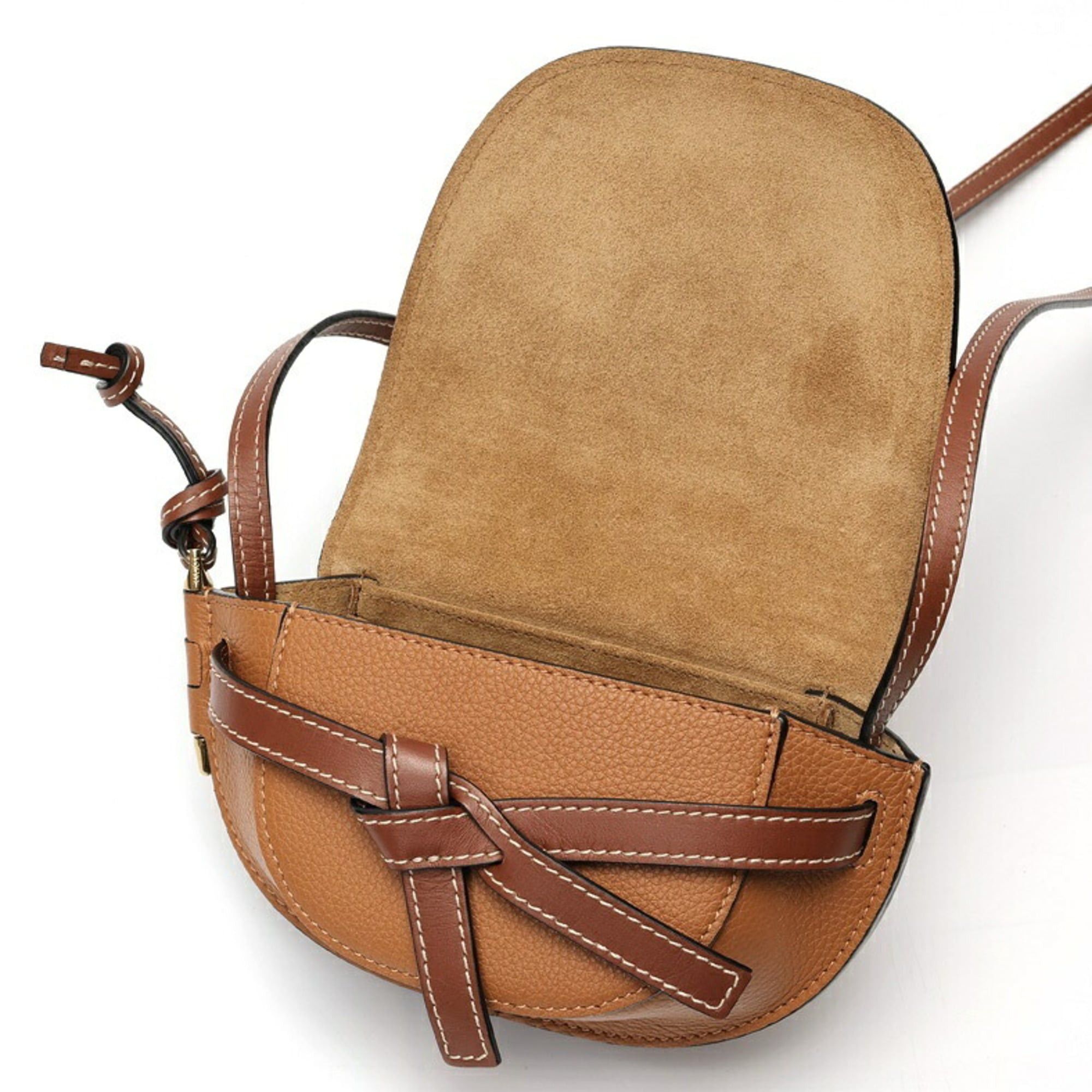 Loewe LOEWE Gate Bag Mini Shoulder in Brown Leather Size ONE SIZE - 5 Thumbnail