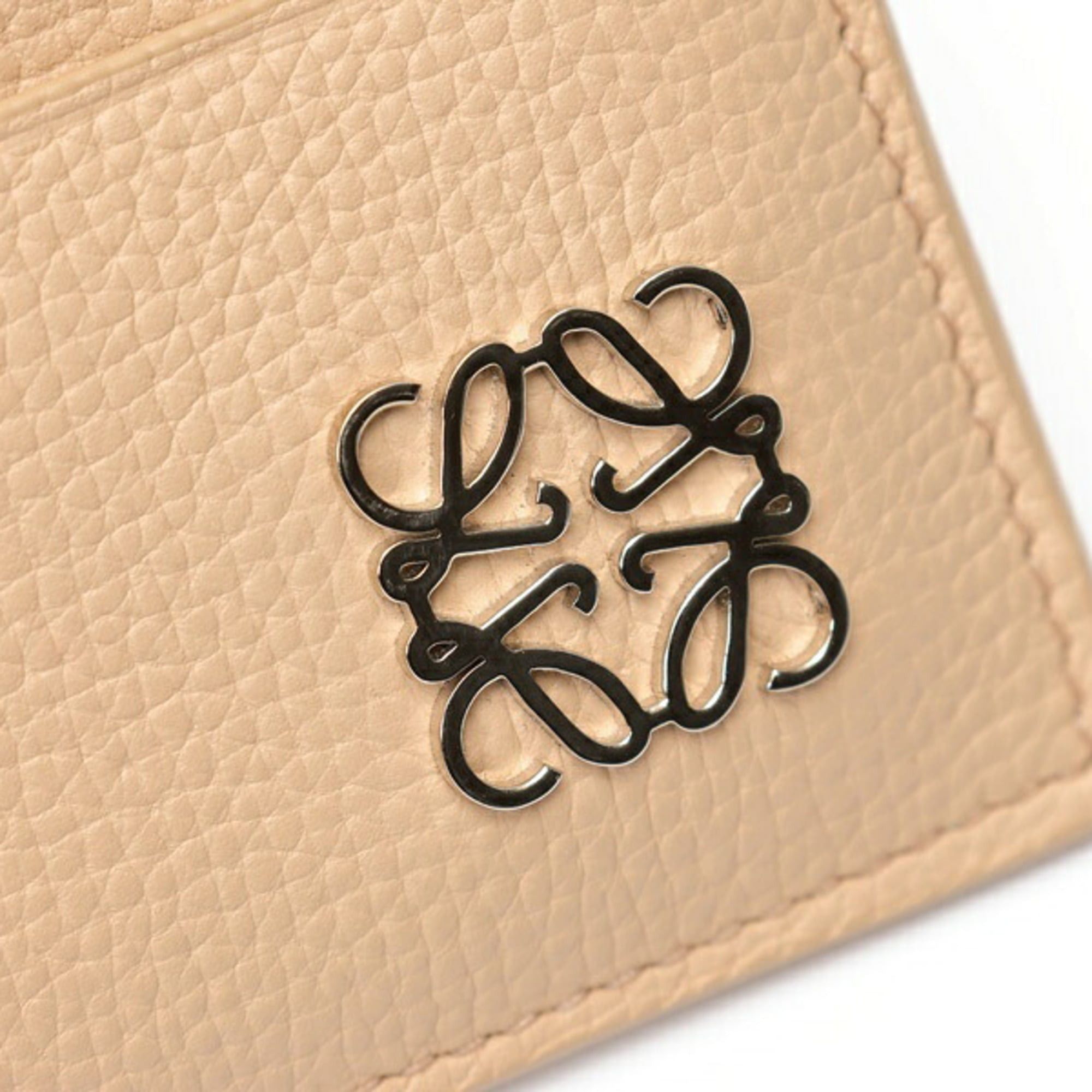 Loewe LOEWE Anagram Plain Card Holder Pebble Grain Calfskin Pink S-160073 Size ONE SIZE - 4 Thumbnail