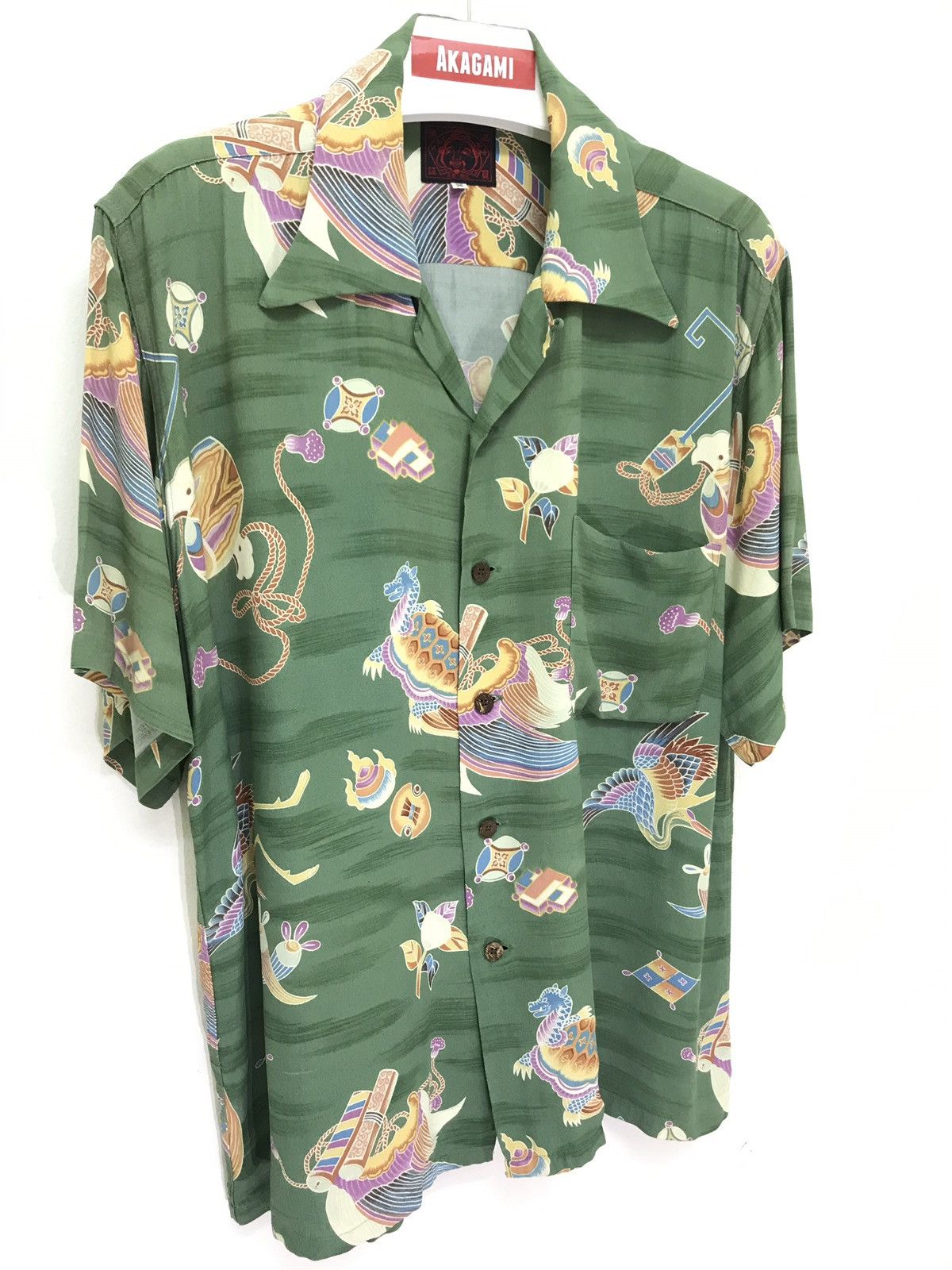Evisu Evisu Hawaiian Shirt Rayon Japanese Pattern Size US M / EU 48-50 / 2 - 2 Thumbnail
