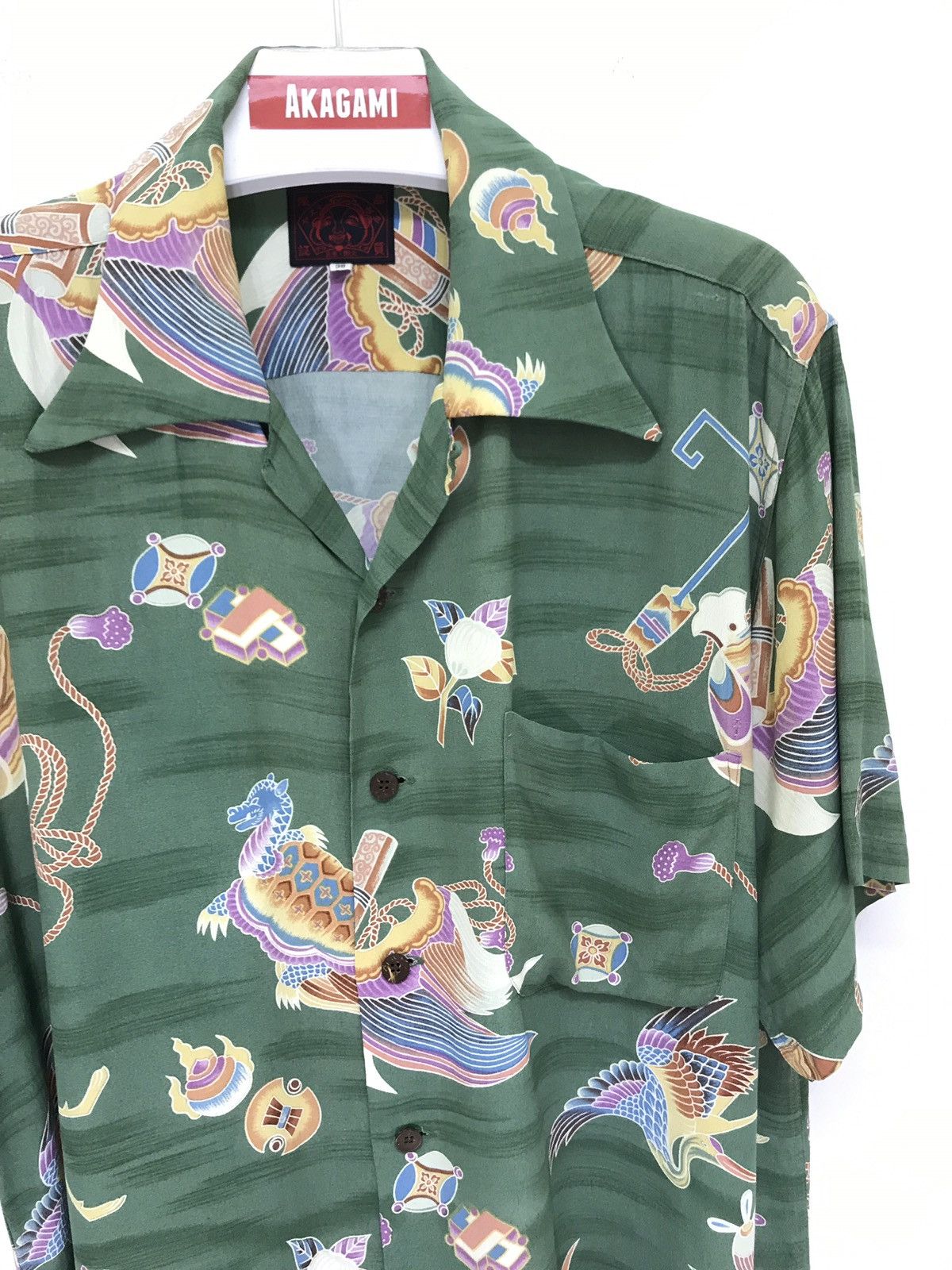 Evisu Evisu Hawaiian Shirt Rayon Japanese Pattern Size US M / EU 48-50 / 2 - 3 Thumbnail