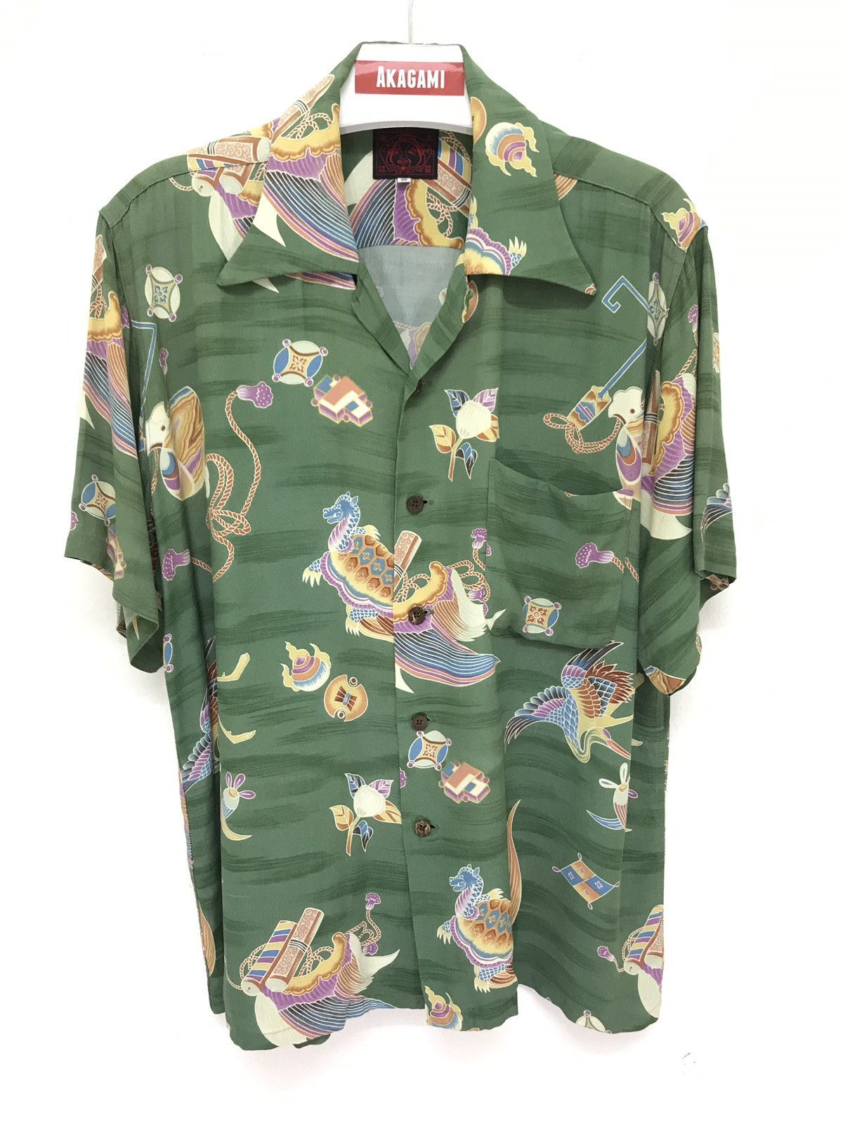 Evisu Evisu Hawaiian Shirt Rayon Japanese Pattern Size US M / EU 48-50 / 2 - 1 Thumbnail