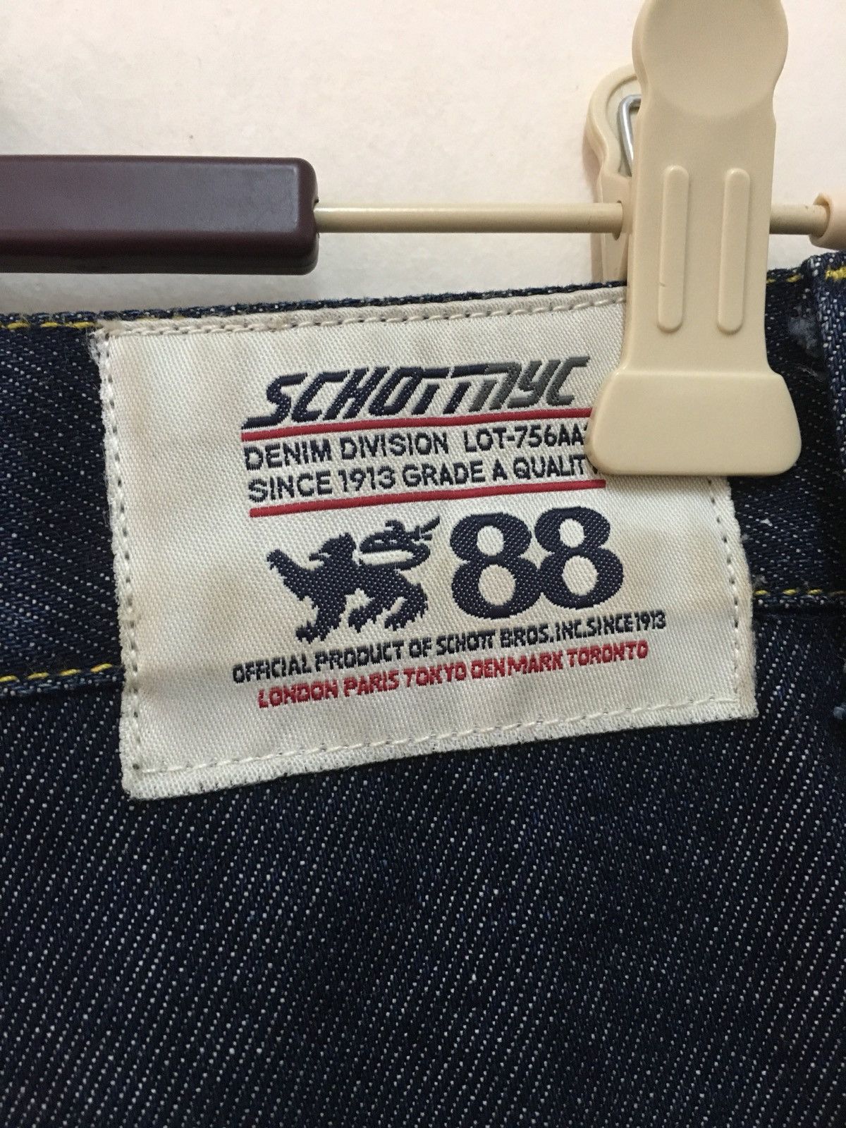 Schott Schott New York City Artistry Denim Streetwear Baggy Style Size US 34 / EU 50 - 6 Thumbnail
