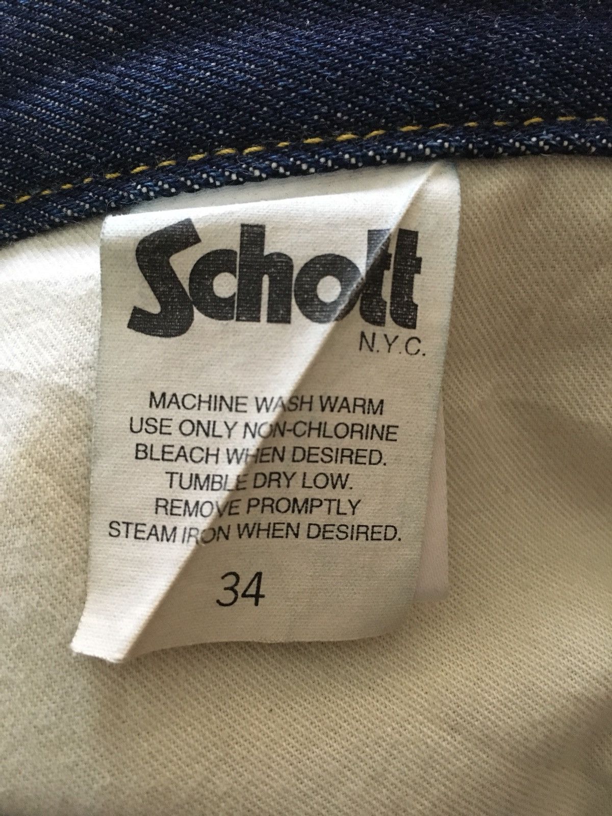 Schott Schott New York City Artistry Denim Streetwear Baggy Style Size US 34 / EU 50 - 10 Thumbnail