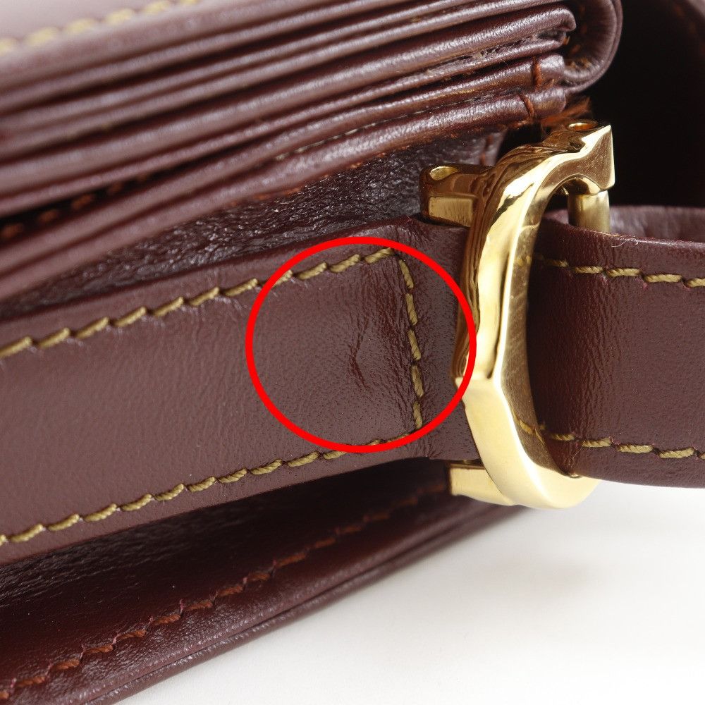 Cartier Cartier Cartier Must Line Calf 2way Shoulder Bag Leather Shoulder Bag DUTY FREE for USA Size ONE SIZE - 15 Thumbnail
