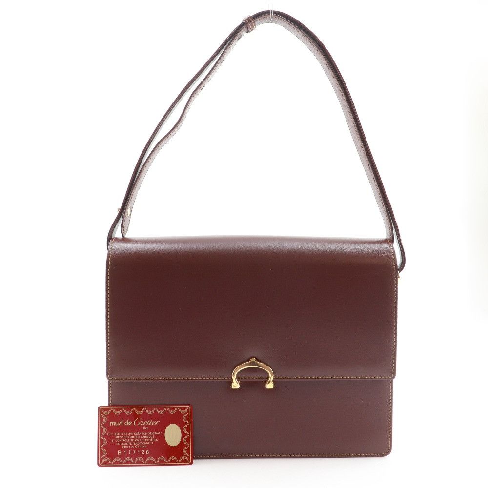 Cartier Cartier Cartier Must Line Calf 2way Shoulder Bag Leather Shoulder Bag DUTY FREE for USA Size ONE SIZE - 17 Thumbnail