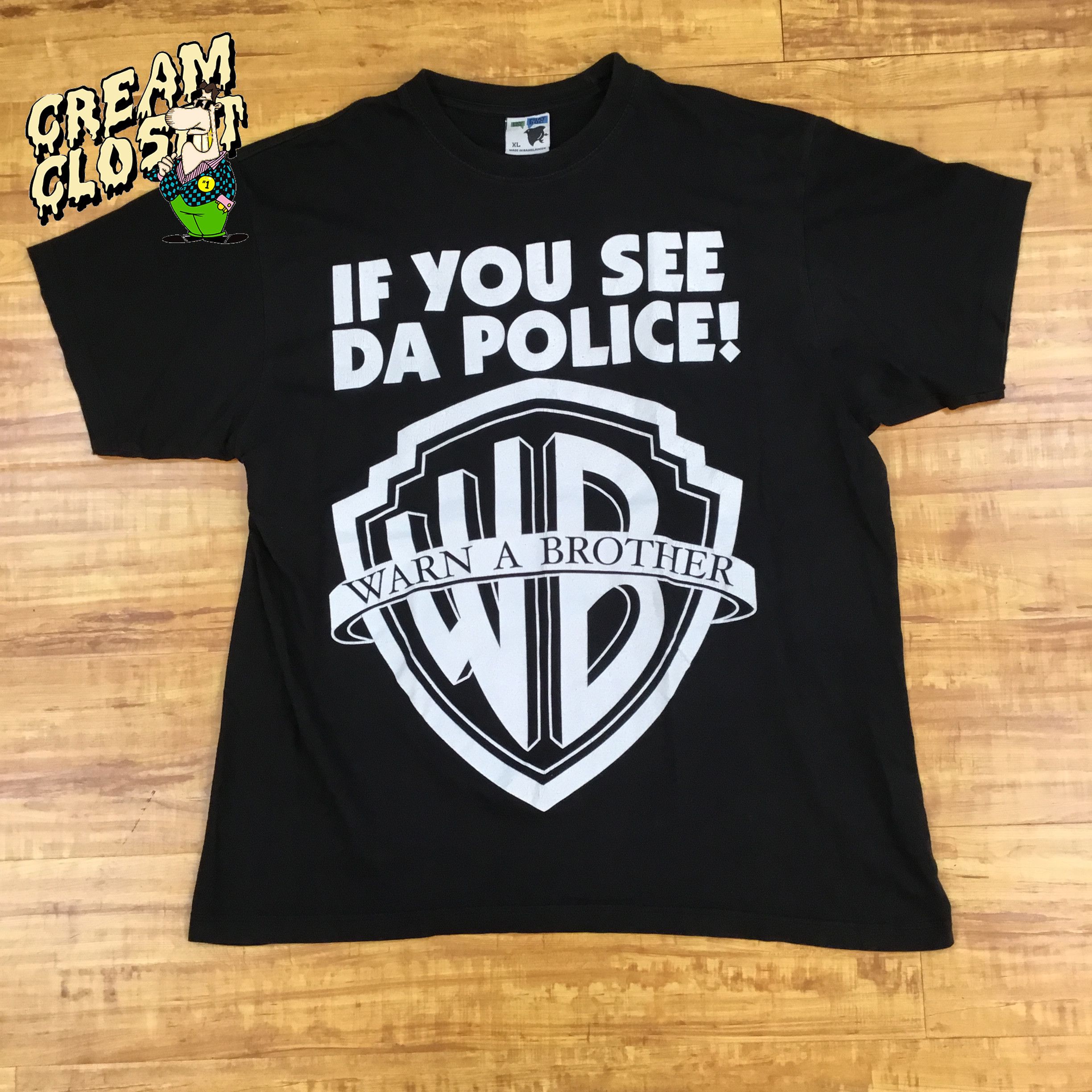 IF YOU SEE DA POLICE WARN A BROTHER PARODY RAP HIP HOP TEE
