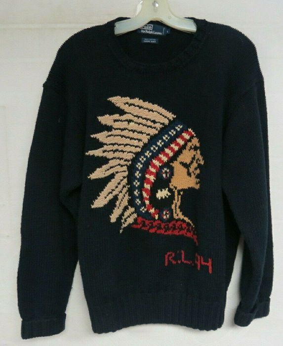 Polo Ralph Lauren VINTAGE SWEATER 1994 INDIAN HEAD SWEATER