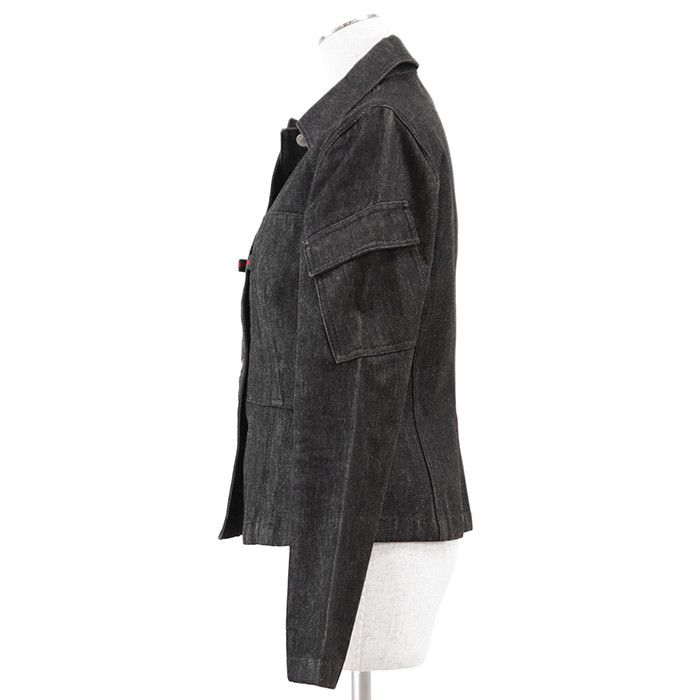 Gucci Gucci Gucci Black Denim Jacket Textile Outerwear DUTY FREE for USA Size ONE SIZE - 5 Thumbnail