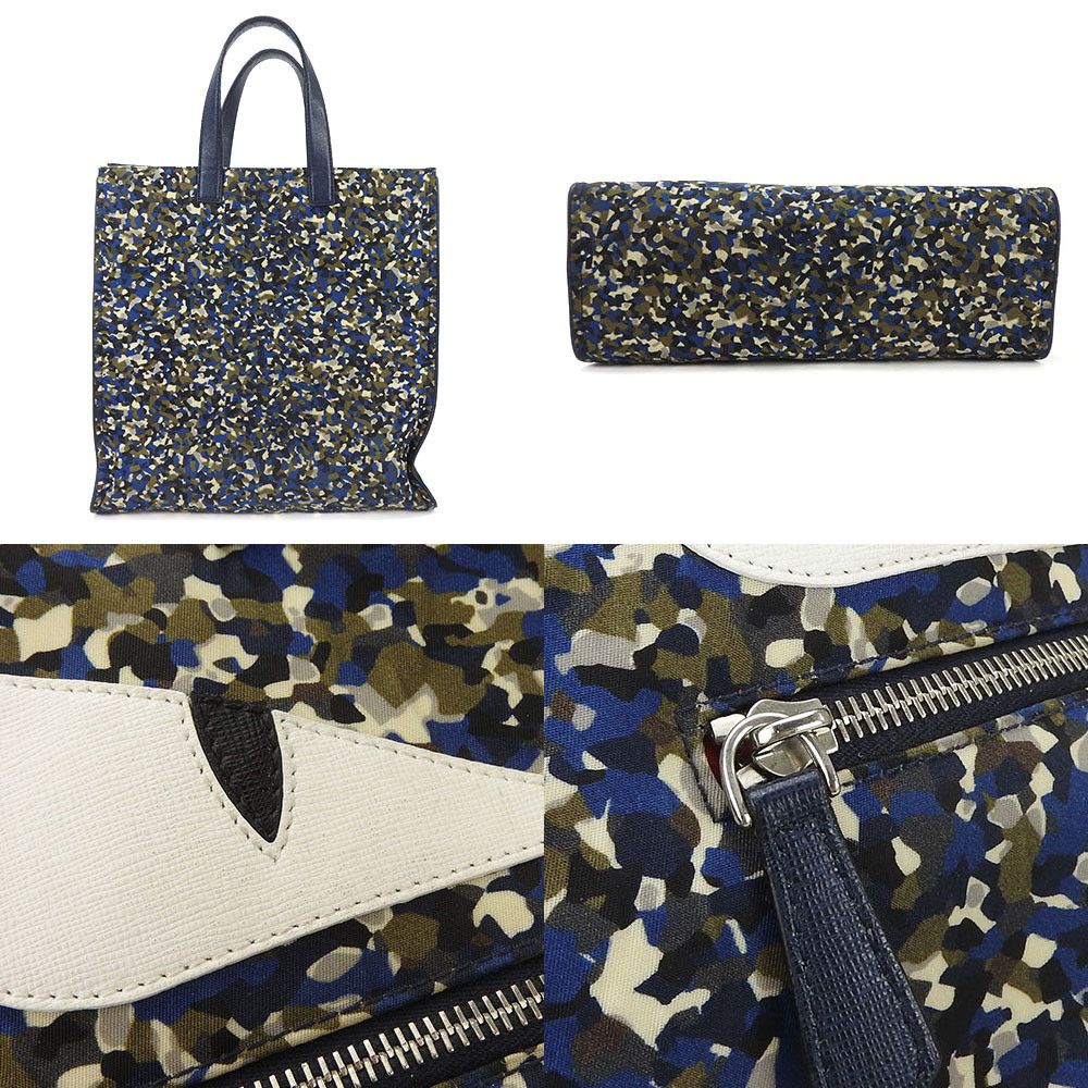 Fendi Fendi Fendi Bag Bugs Nylon Leather Tote Bag Textile Tote Bag 7VA367 DUTY FREE for USA Size ONE SIZE - 4 Thumbnail