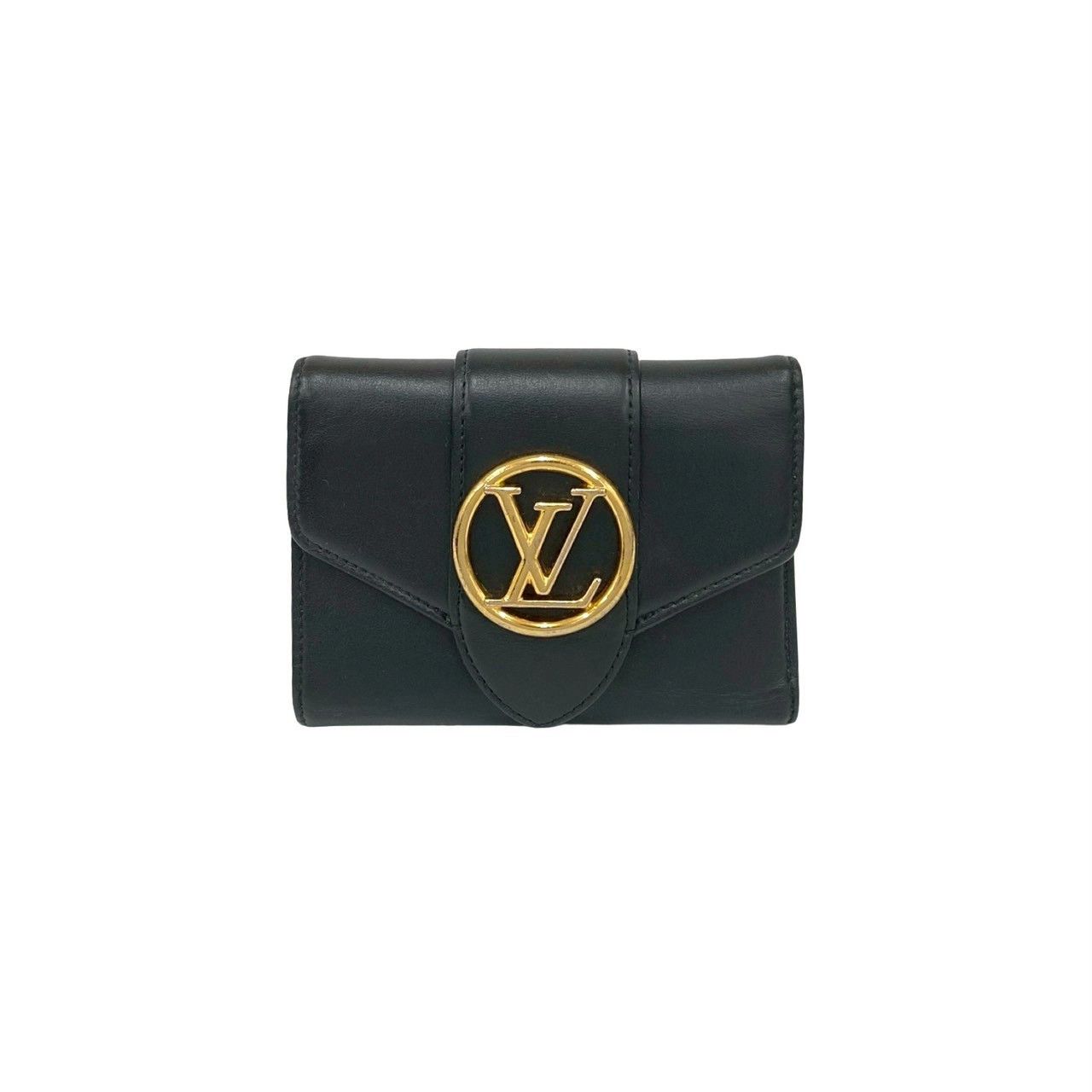 Louis Vuitton Louis Vuitton Louis Vuitton Pont Neuf Compact Leather Trifold Wallet Leather Short Wallet DUTY FREE for USA Size ONE SIZE - 2 Thumbnail