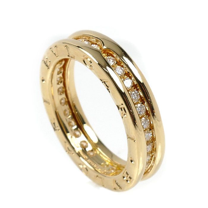 Bvlgari BVLGARI B-zero1 Au750 Diamond Ring Size 13 Precious Metal Ring DUTY FREE for USA