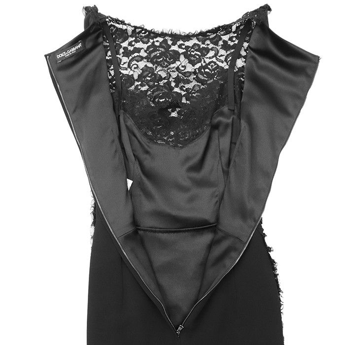 Dolce & Gabbana Dolce & Gabbana Dolce&Gabbana Floral Lace Combination Dress Textile Dresses DUTY FREE for USA Size ONE SIZE - 7 Thumbnail