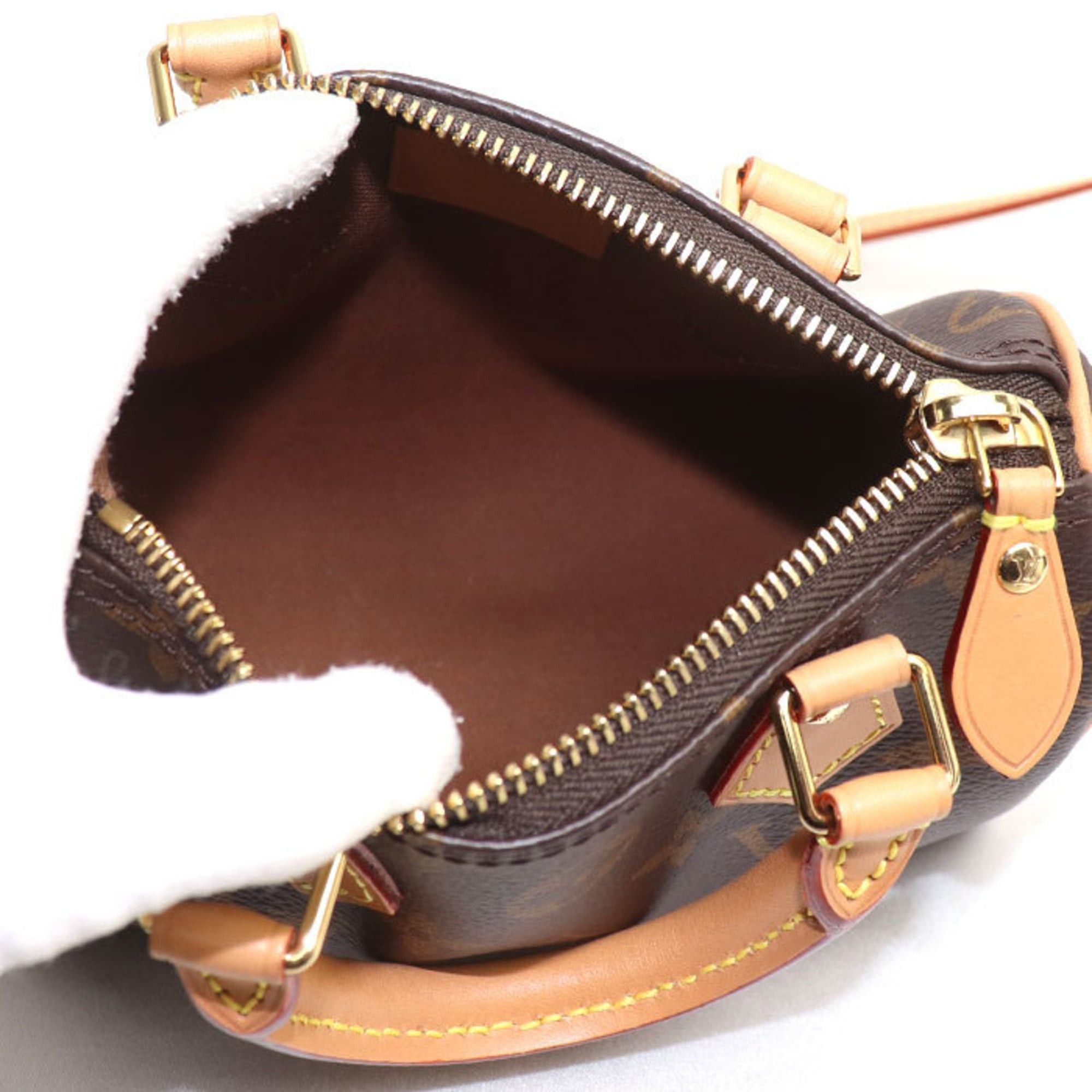 Louis Vuitton Louis Vuitton Nano Speedy 2-Way Shoulder Bag Brown M81085 Women's Size ONE SIZE - 4 Thumbnail