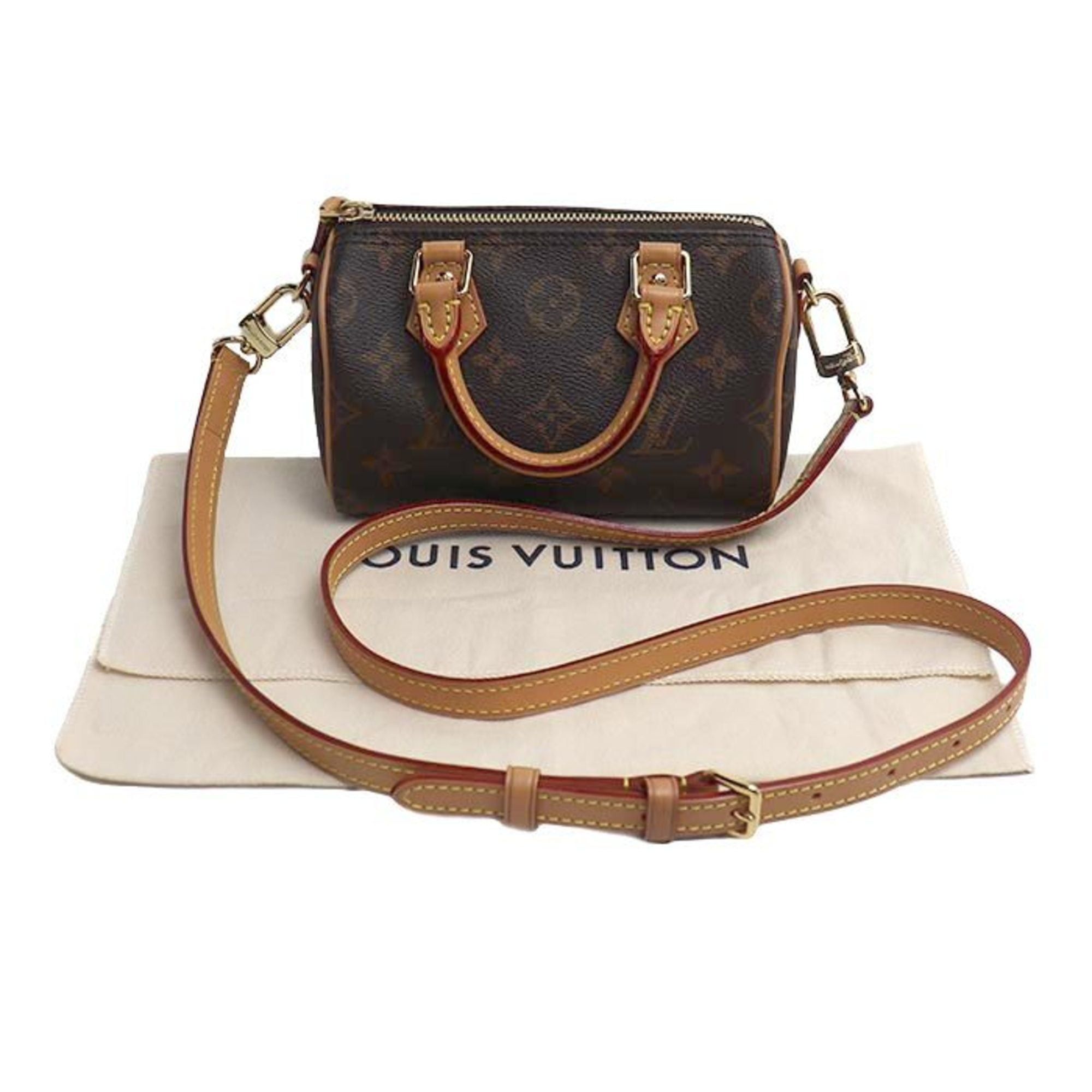 Louis Vuitton Louis Vuitton Nano Speedy 2-Way Shoulder Bag Brown M81085 Women's Size ONE SIZE - 10 Thumbnail