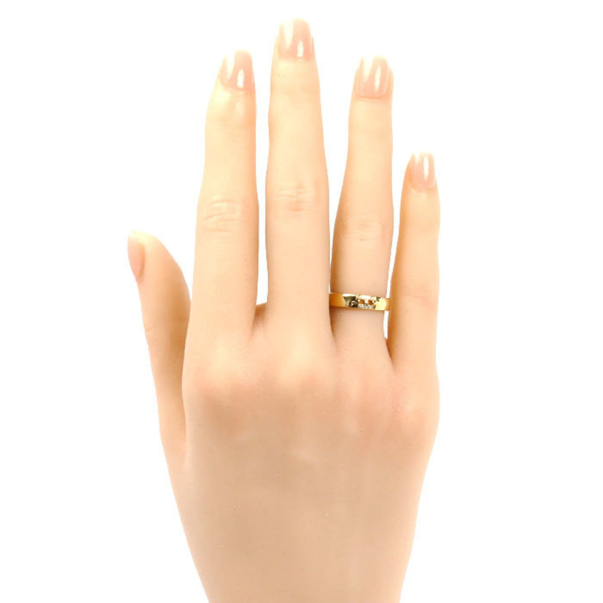 Hermes HERMES 18KYG Yellow Gold Hercules Wedding Ring with Diamonds, 47mm, 3.5g, Women's Size ONE SIZE - 7 Thumbnail