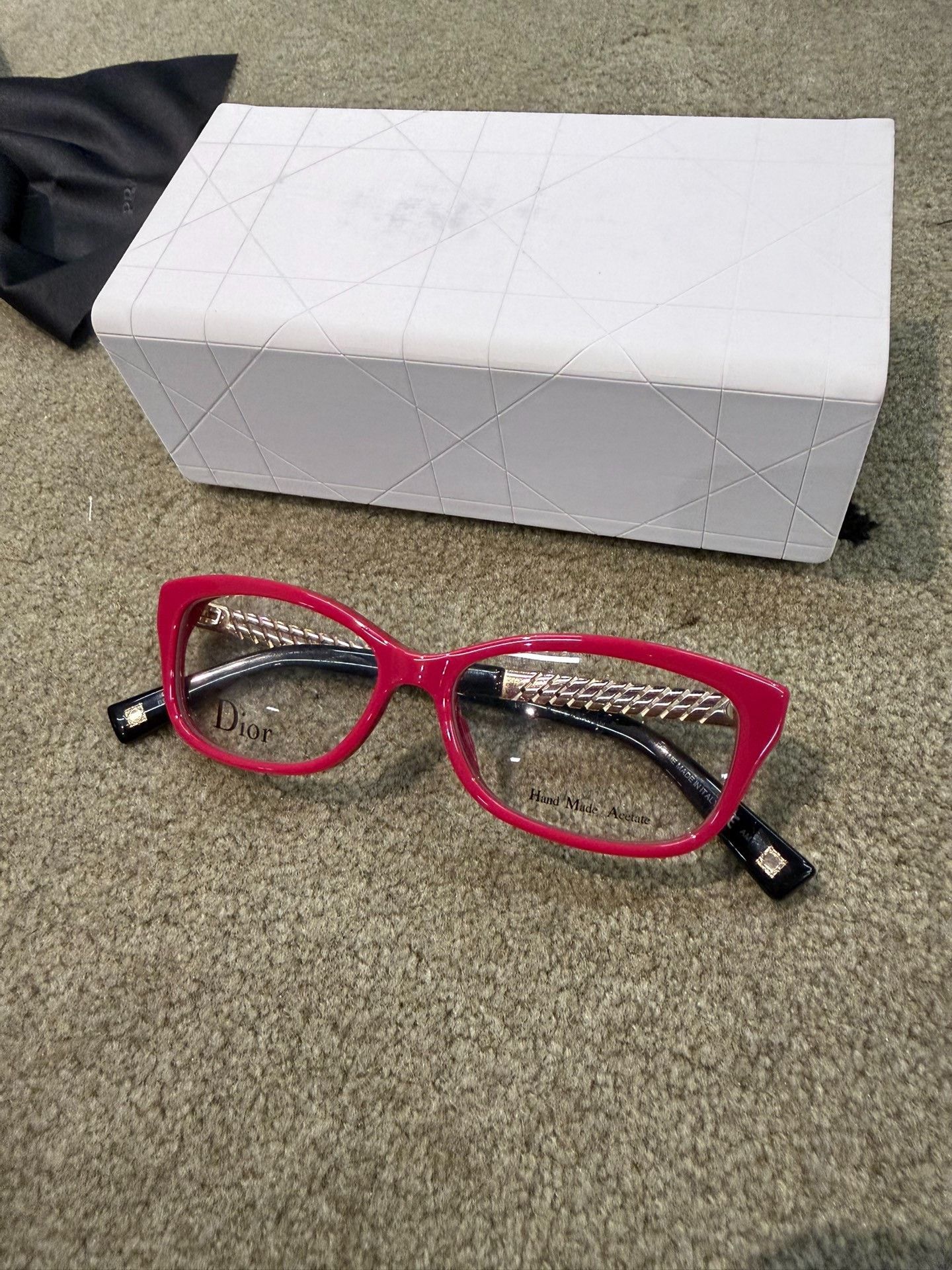Dior Christian Dior Red Frame Sunglasses Size ONE SIZE - 2 Thumbnail