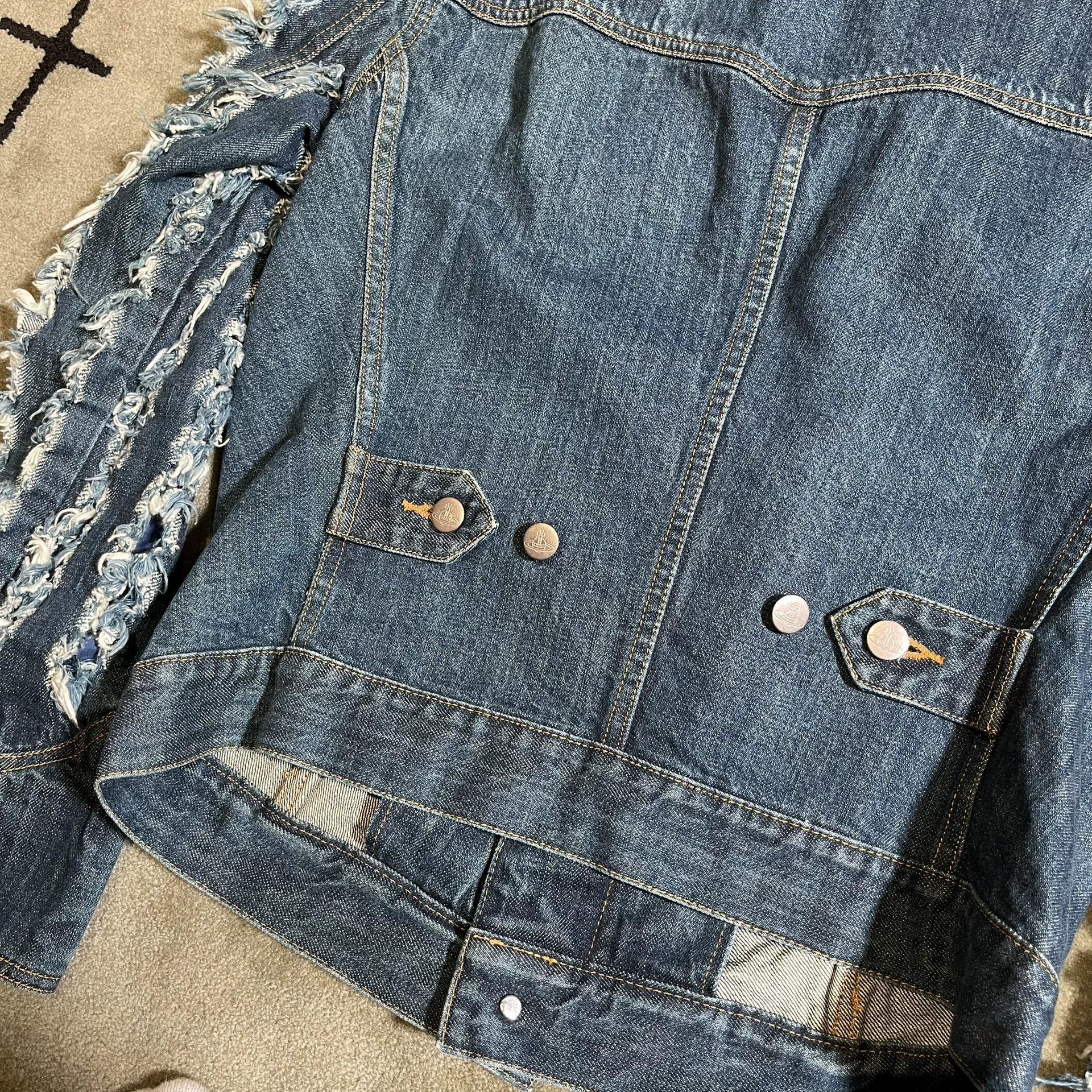 Vivienne Westwood Vivienne Westwood 91ss Distressed Denim Jacket Size US M / EU 48-50 / 2 - 6 Thumbnail