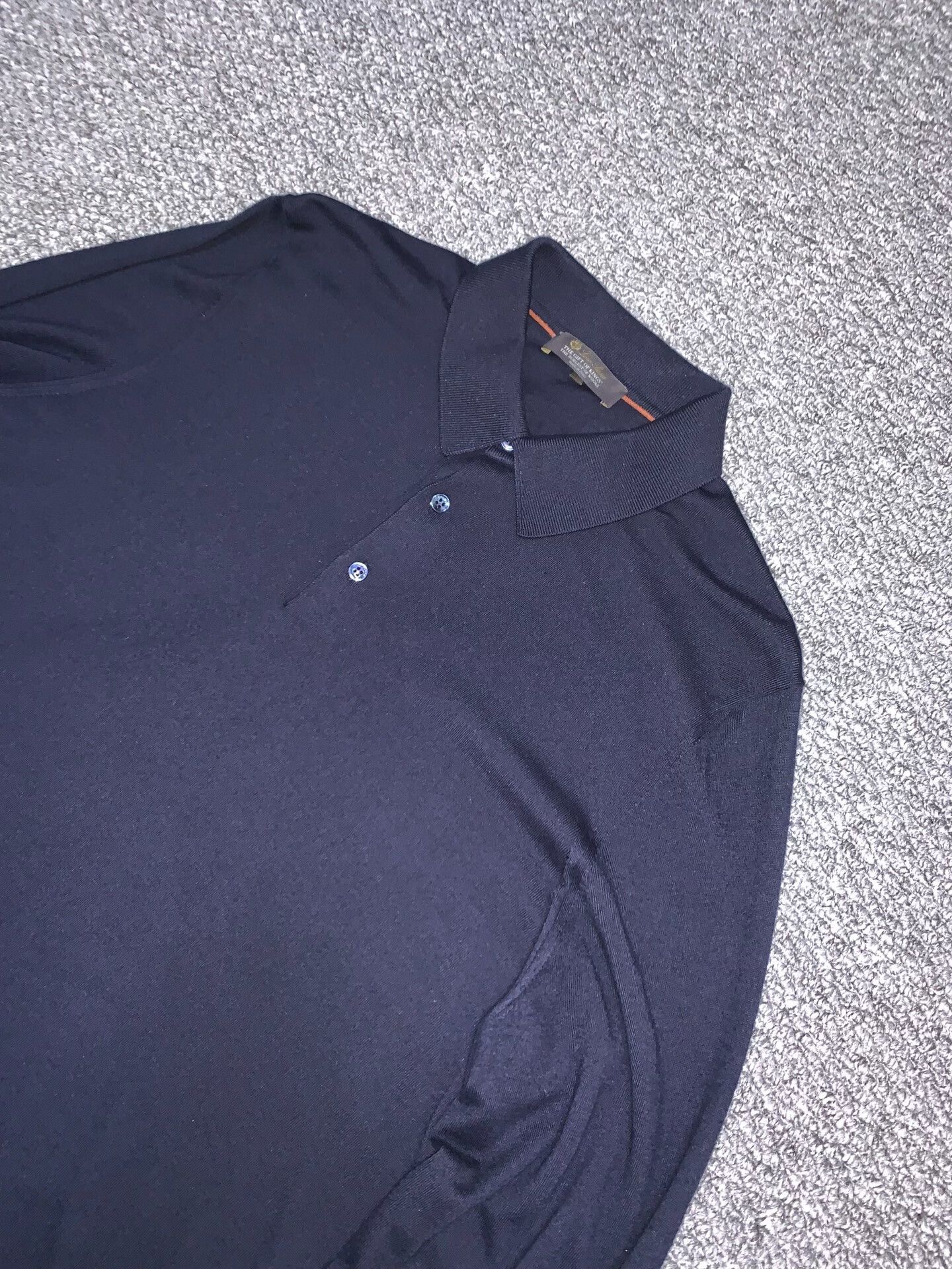 Loro Piana Loro Piana GOK King's Gift Long Sleeve Polo Size US XL / EU 56 / 4 - 2 Thumbnail