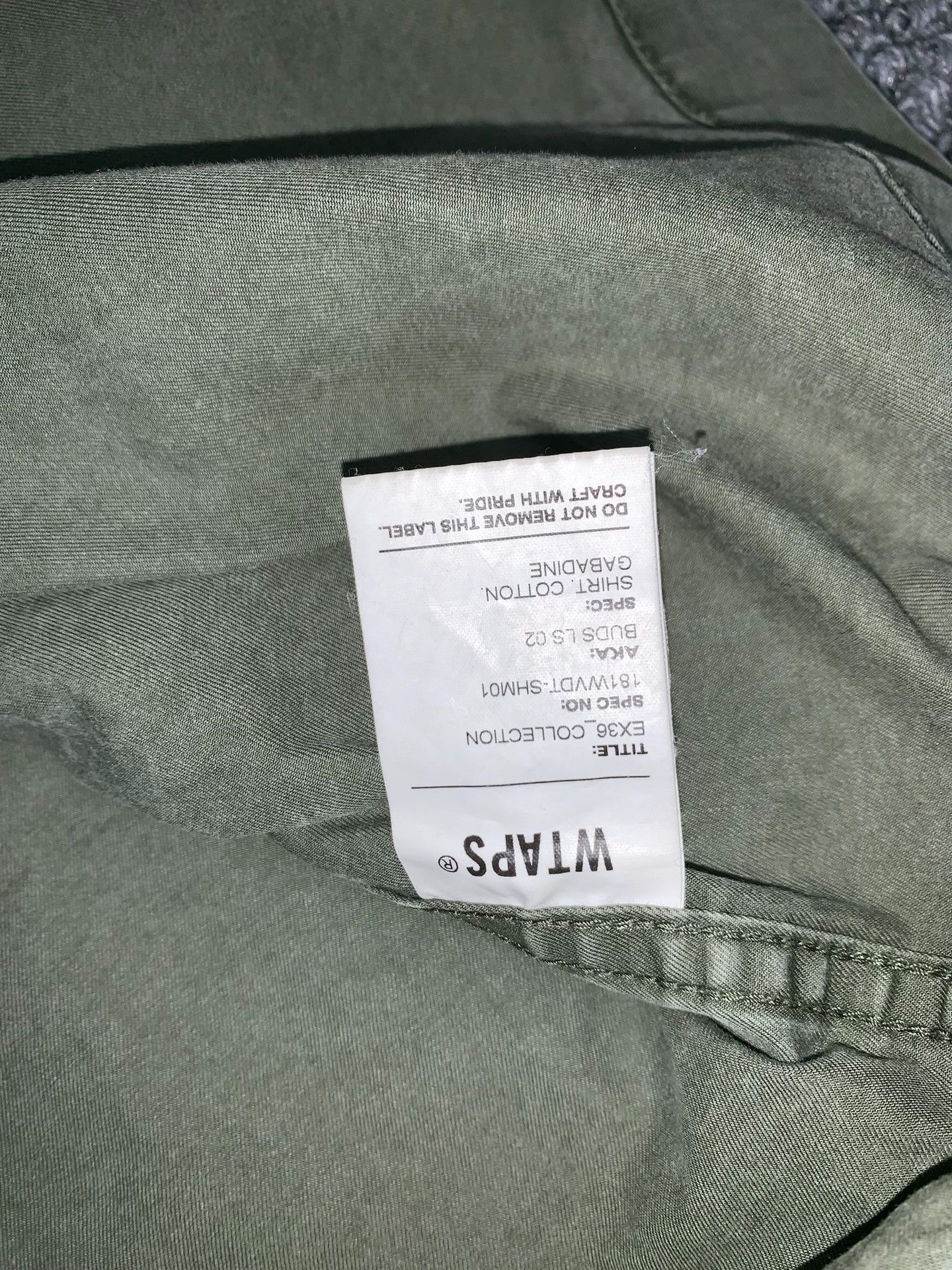 Wtaps WTAPS Cotton Shirt L Size Size US L / EU 52-54 / 3 - 4 Thumbnail
